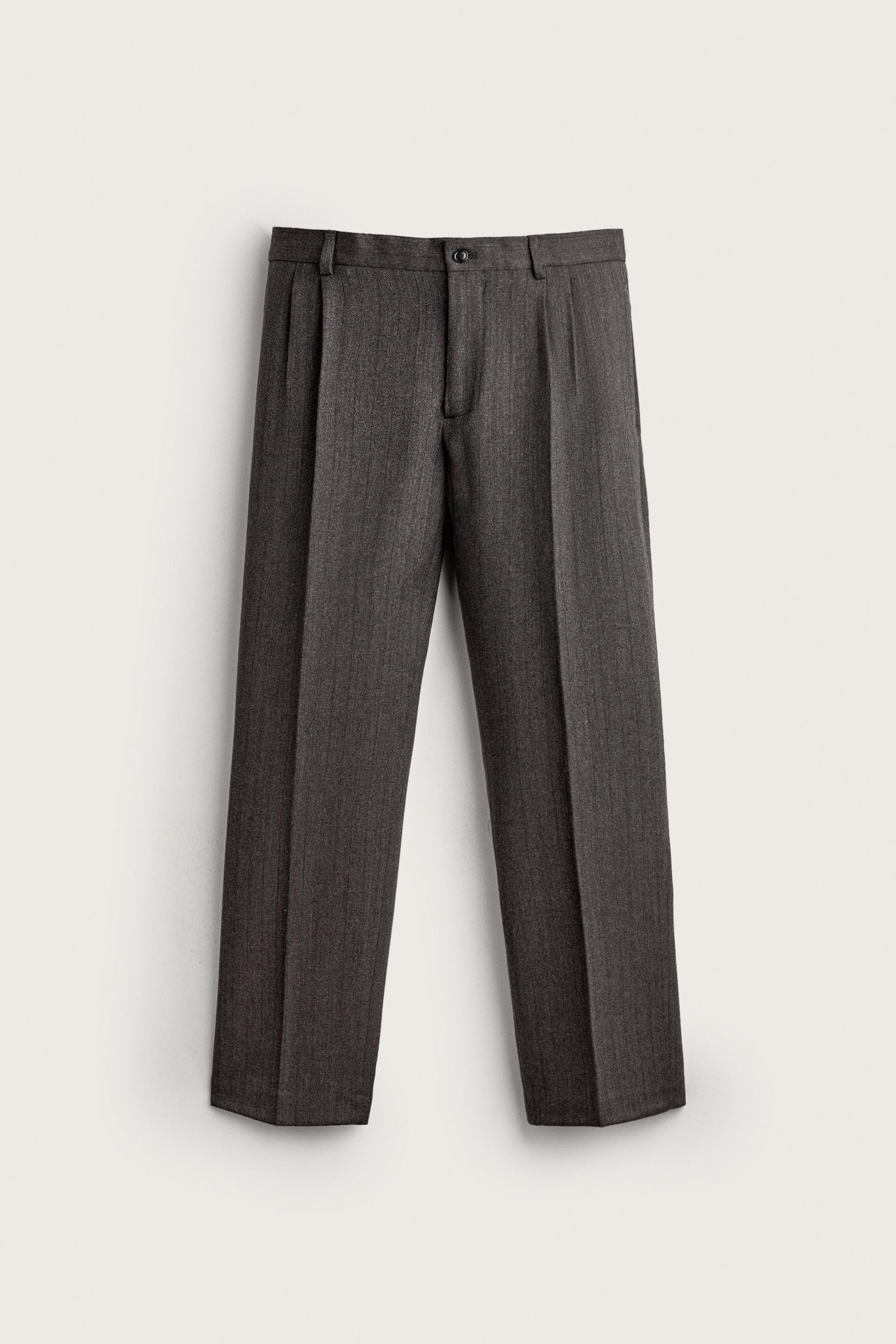 100% WOOL MANTECO® SUIT PANTS by ZARA