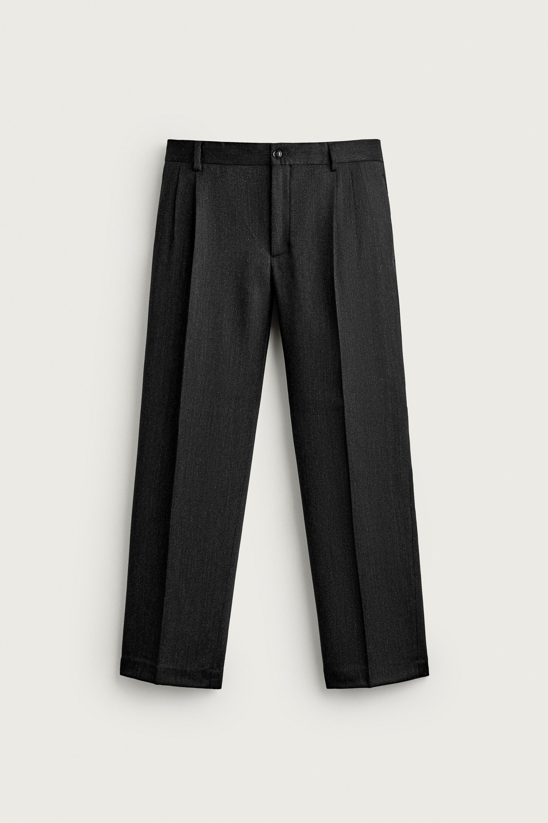 100% WOOL MANTECO® SUIT PANTS by ZARA