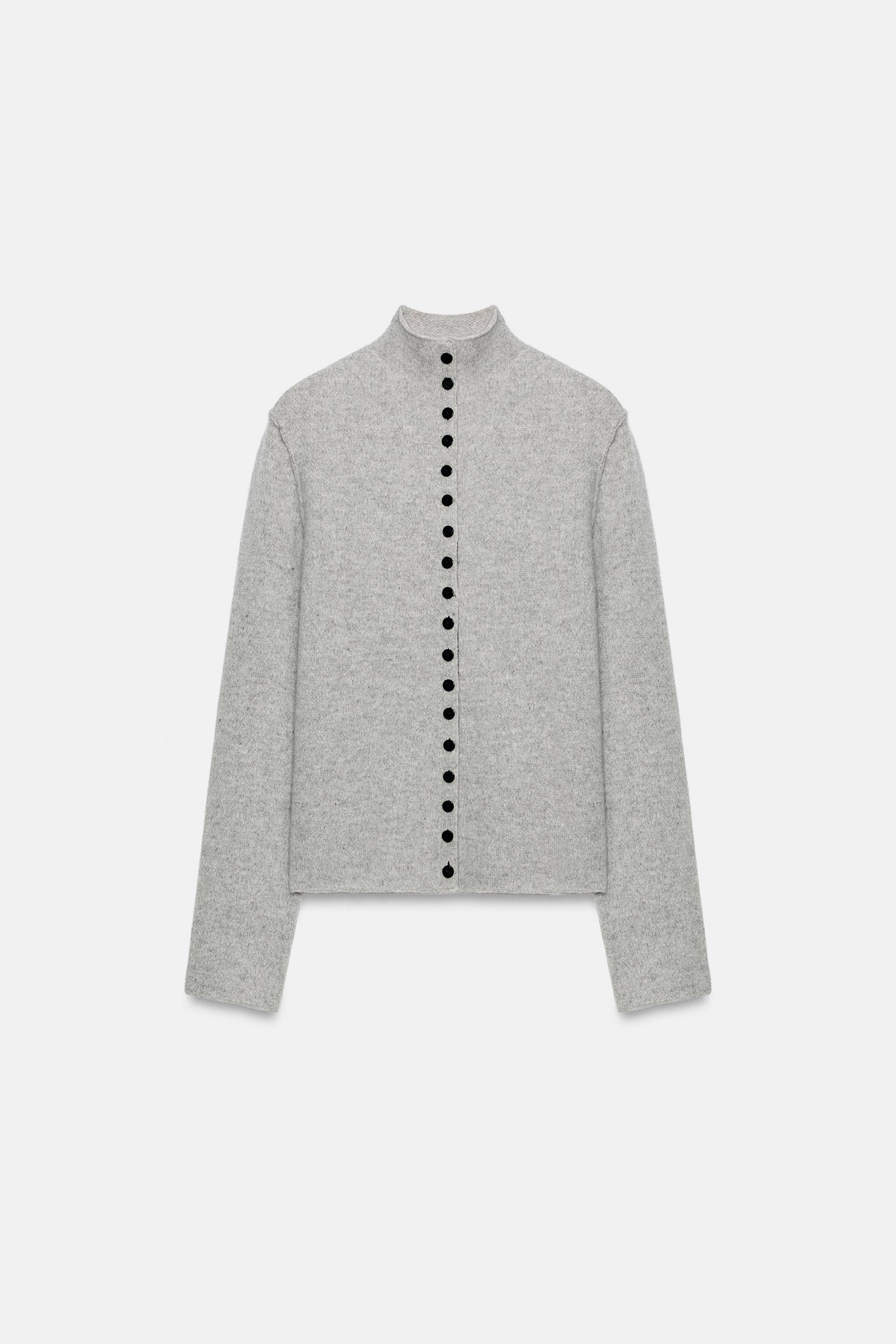 100% WOOL MOCK NECK JACKET by ZARA