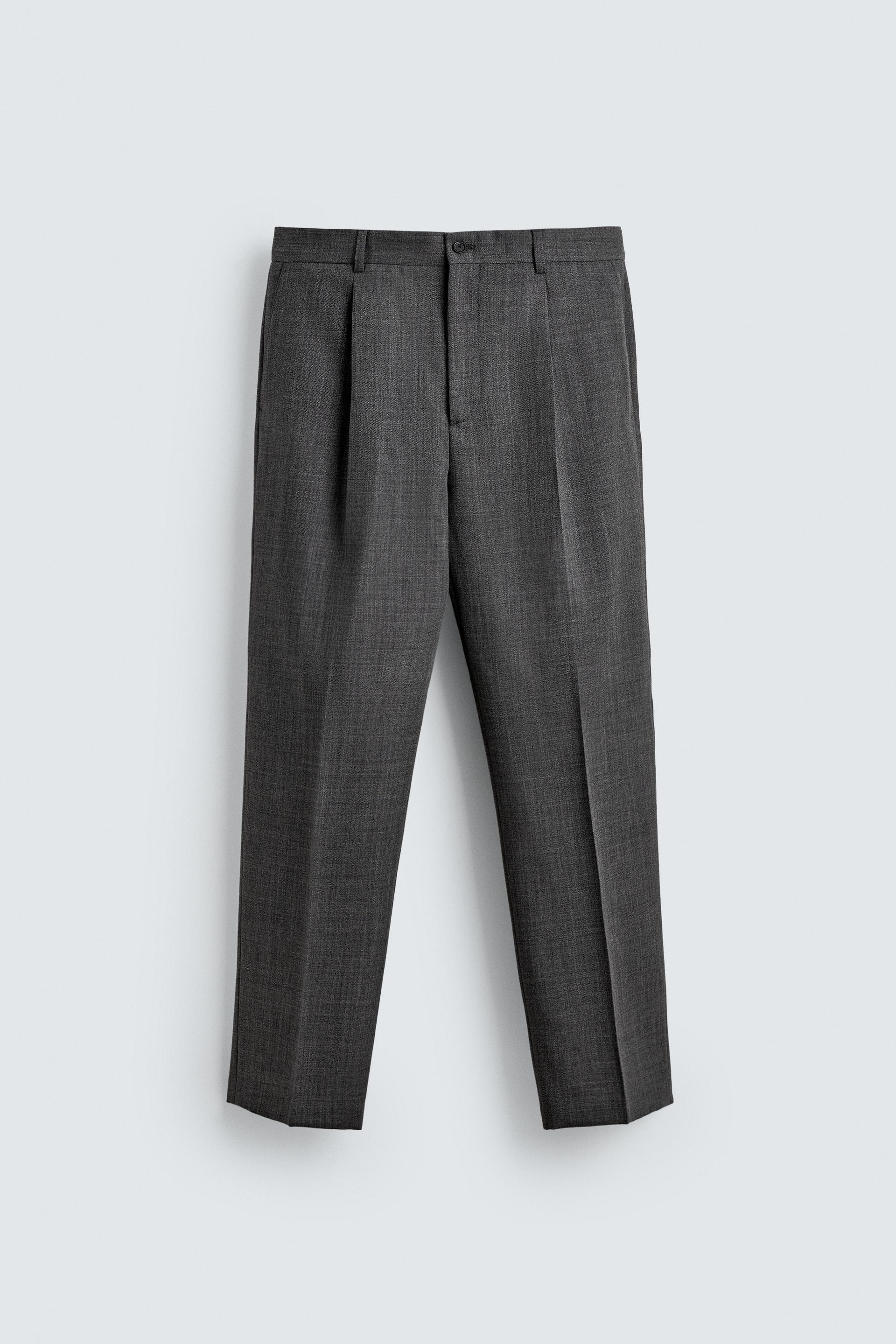 100% WOOL REGULAR FIT PANTS by ZARA