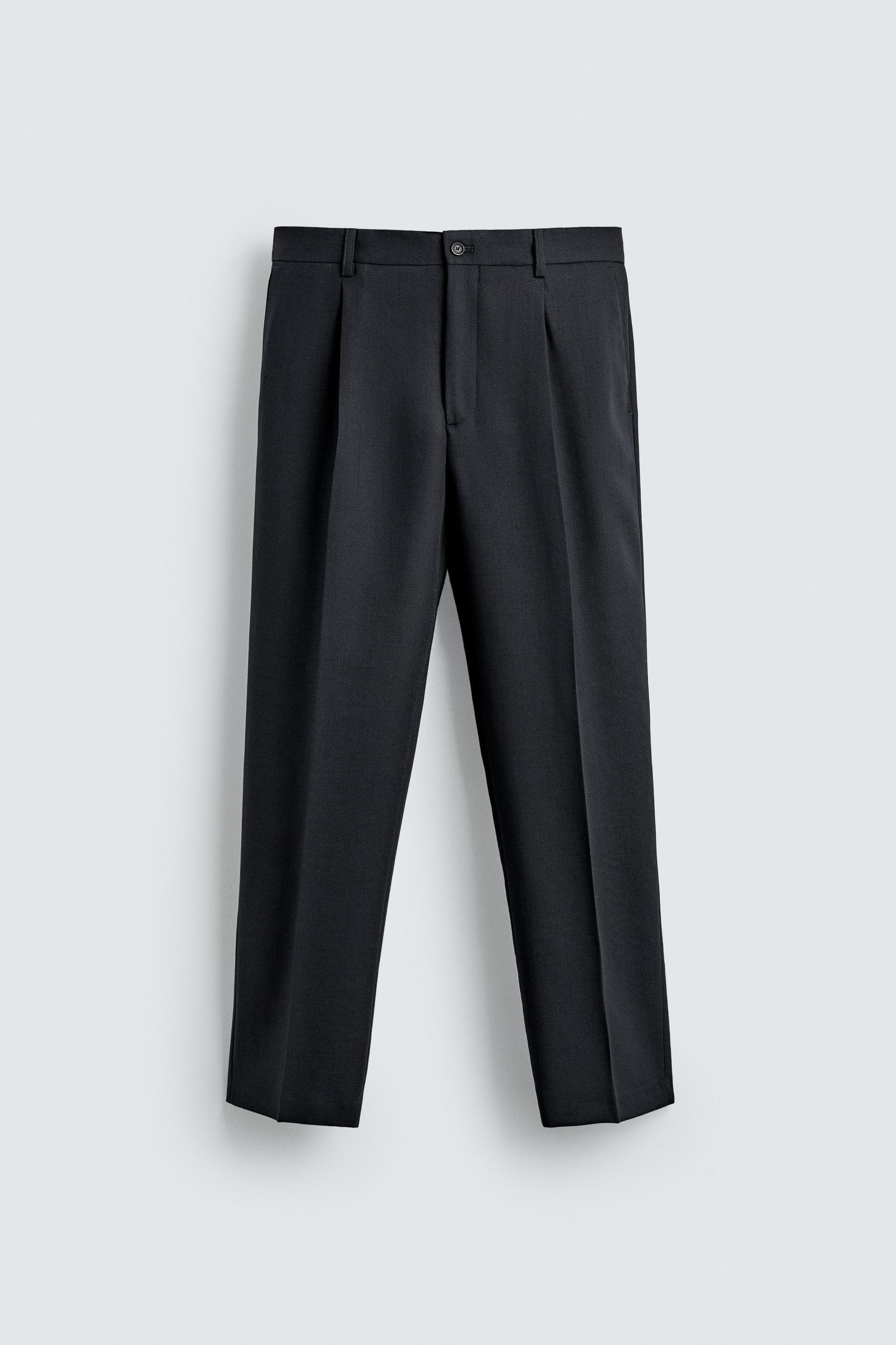 100% WOOL REGULAR FIT PANTS by ZARA
