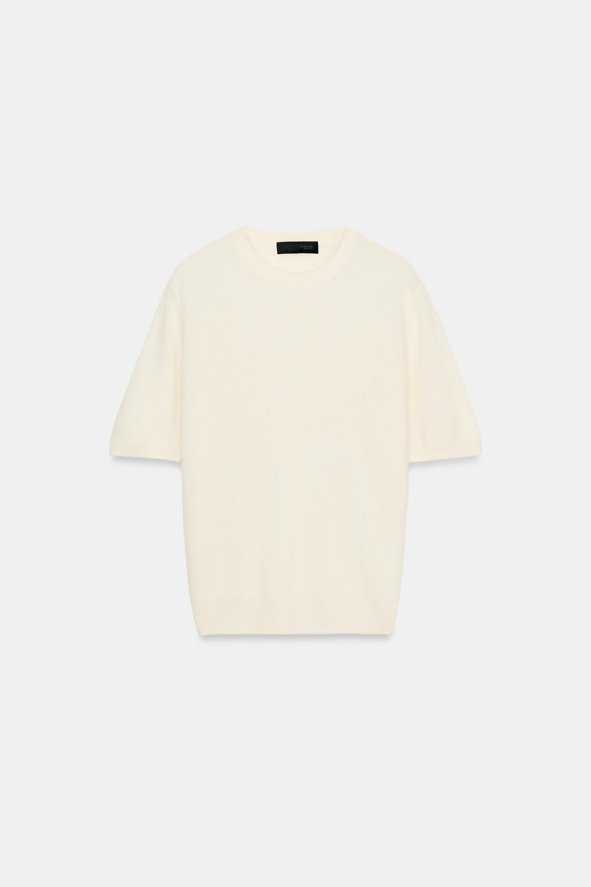 100% WOOL SHORT SLEEVE JUMPER by ZARA
