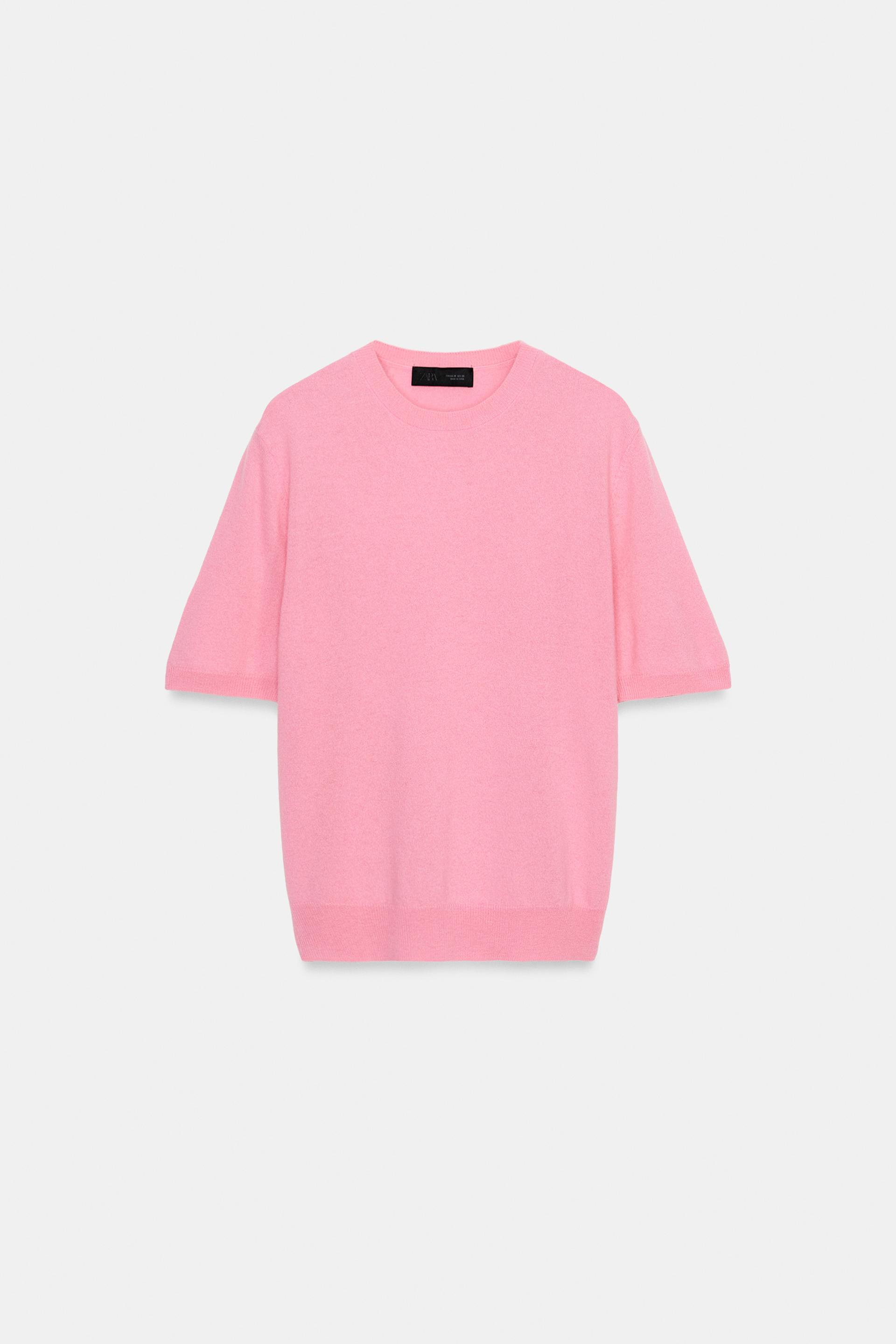 100% WOOL SHORT SLEEVE JUMPER by ZARA