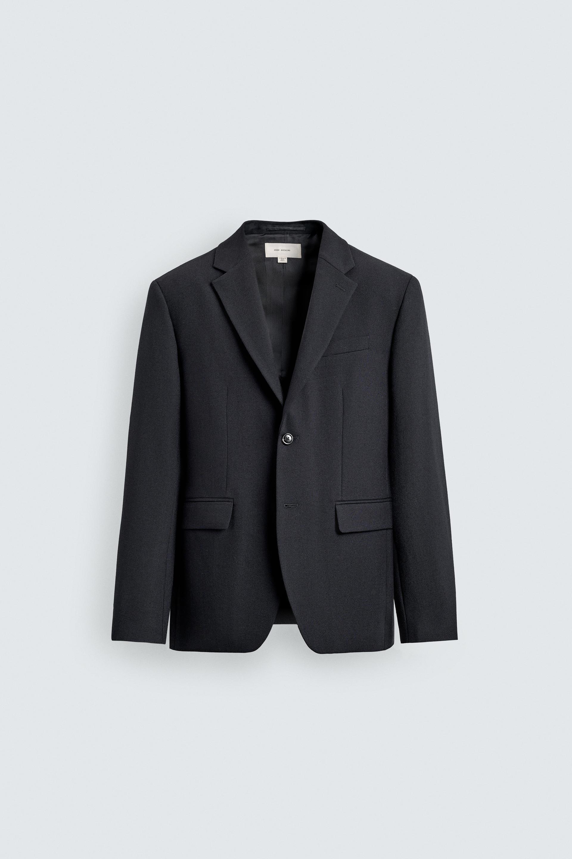 100% WOOL SUIT BLAZER by ZARA