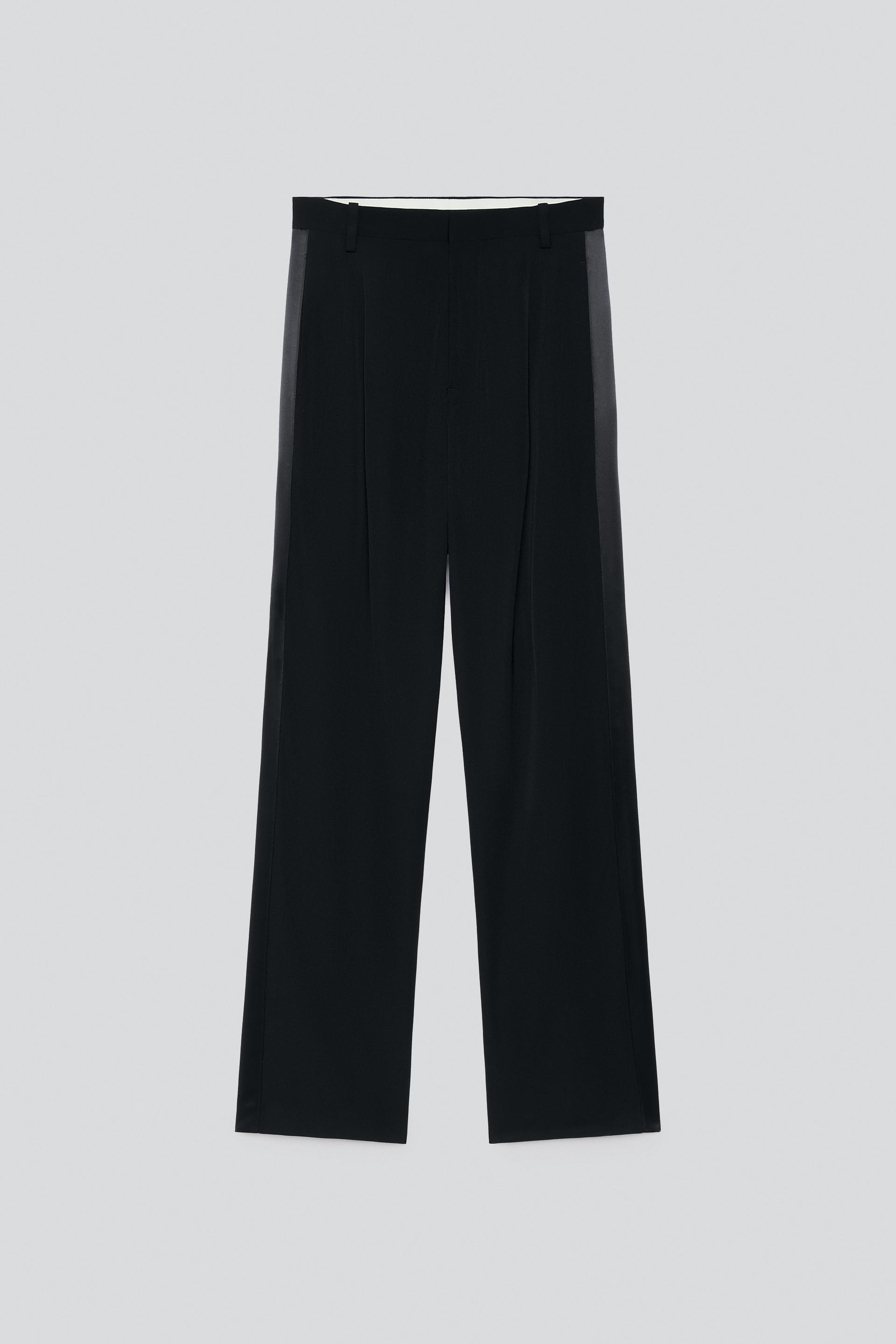 100% WOOL TUXEDO SUIT PANTS by ZARA