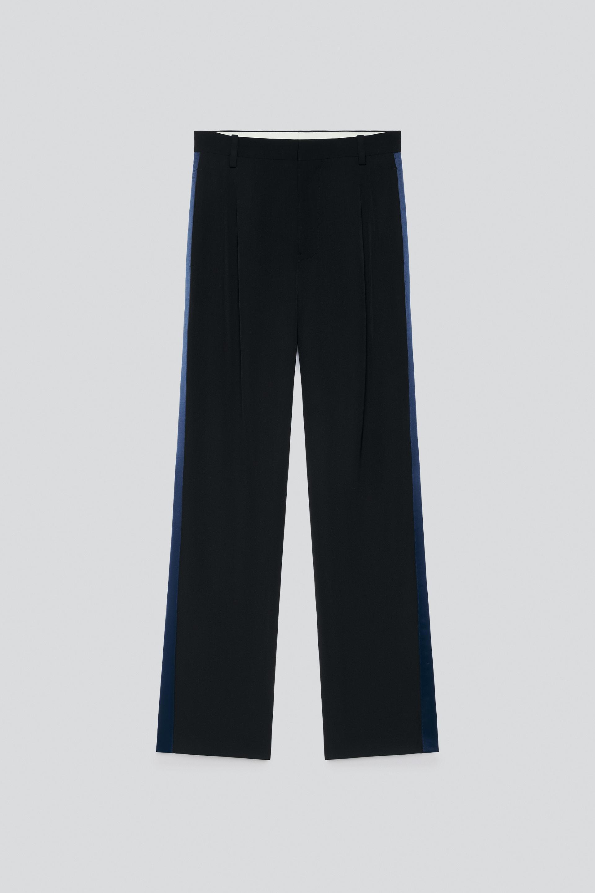 100% WOOL TUXEDO SUIT PANTS by ZARA