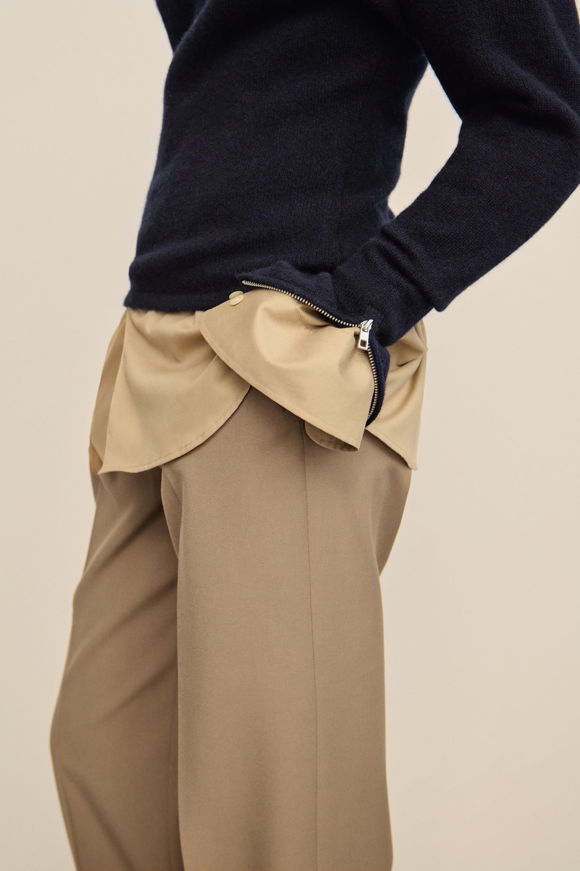 100% WOOL ZIPPER JUMPER by ZARA