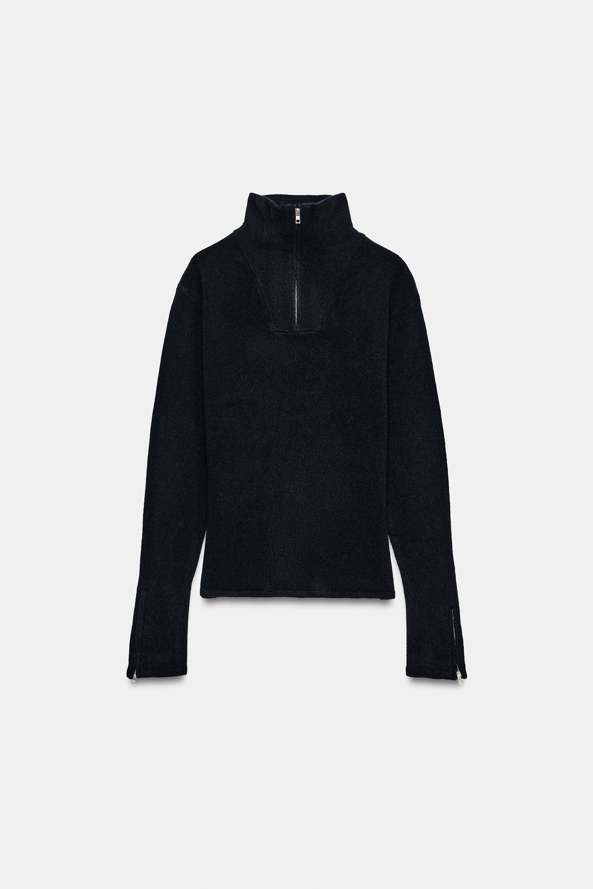 100% WOOL ZIPPER JUMPER by ZARA