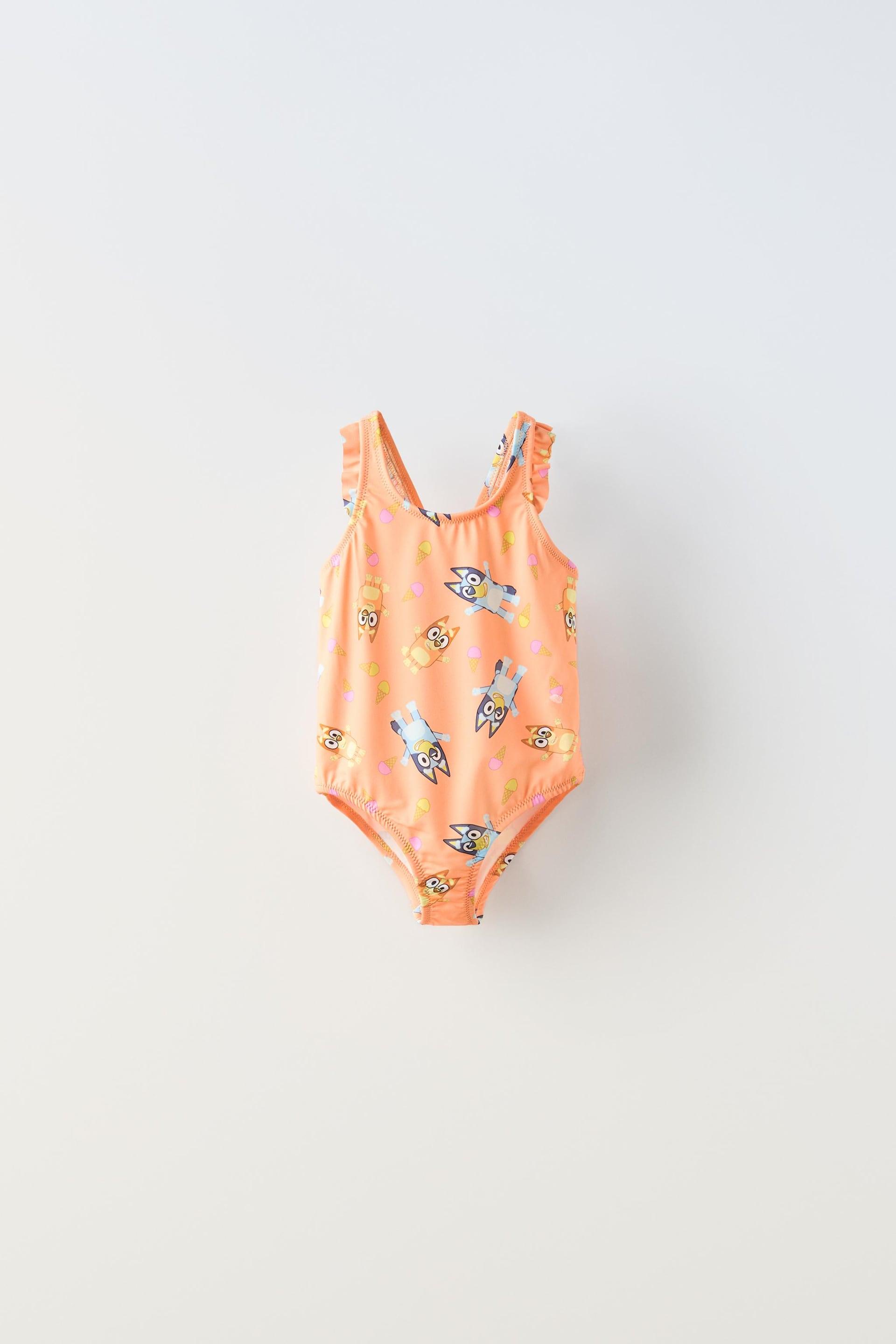 2-6 AÑOS/ BLUEY © LUDO STUDIO RUFFLED SWIMSUIT by ZARA