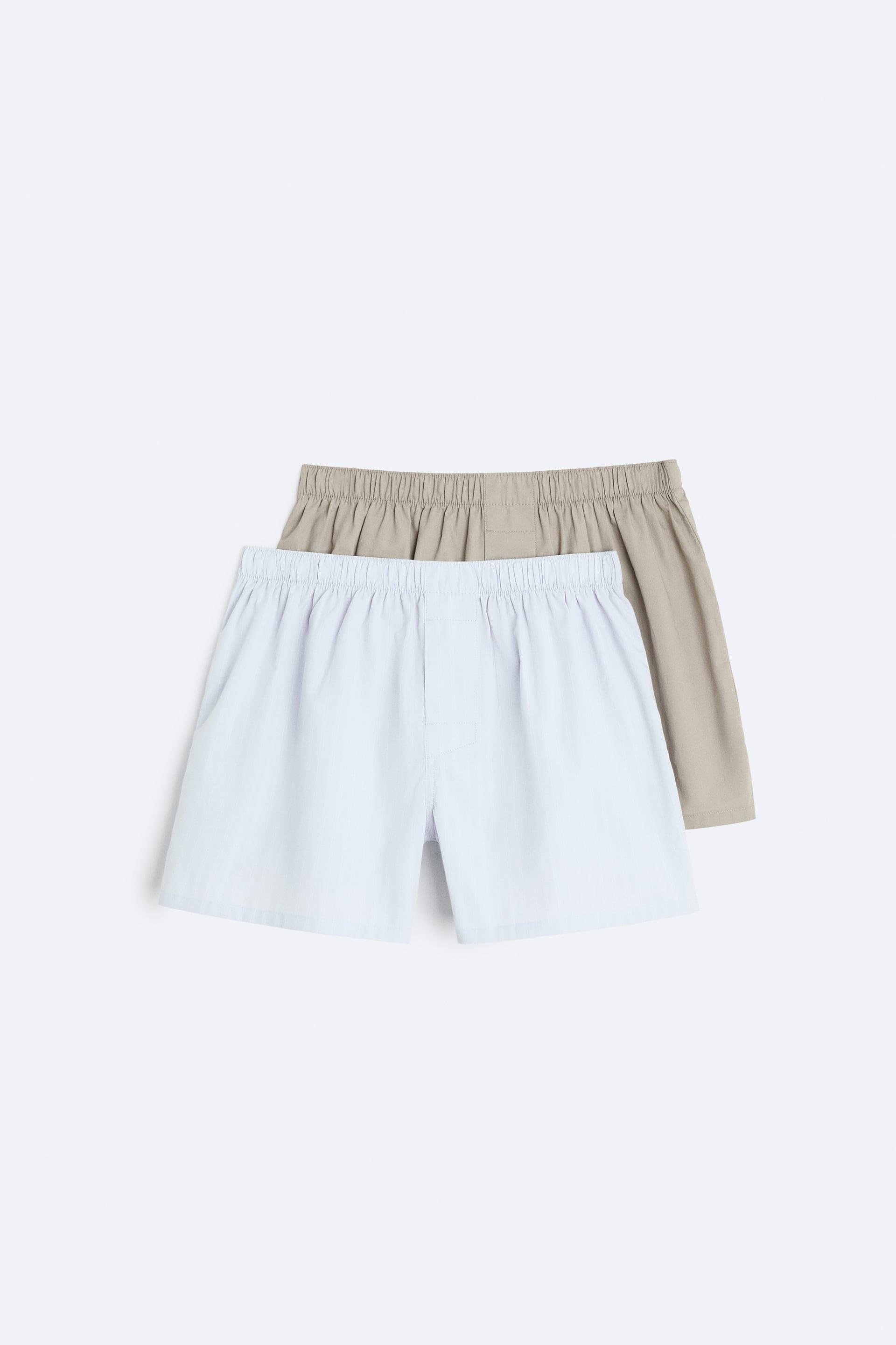 2 PACK OF MIXED POPLIN BOXERS by ZARA