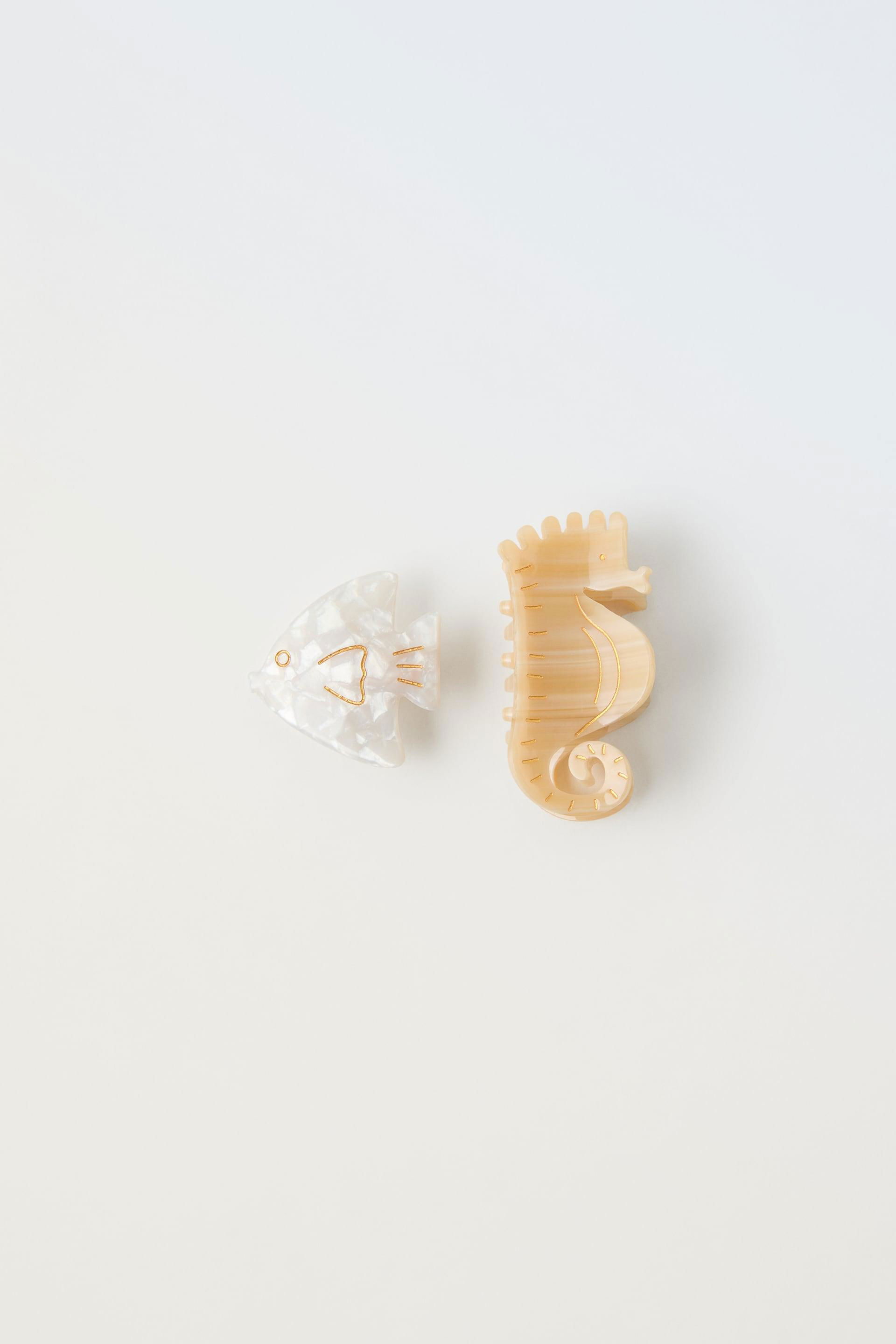 2-PACK OF SEAHORSE AND FISH HAIR CLIPS by ZARA