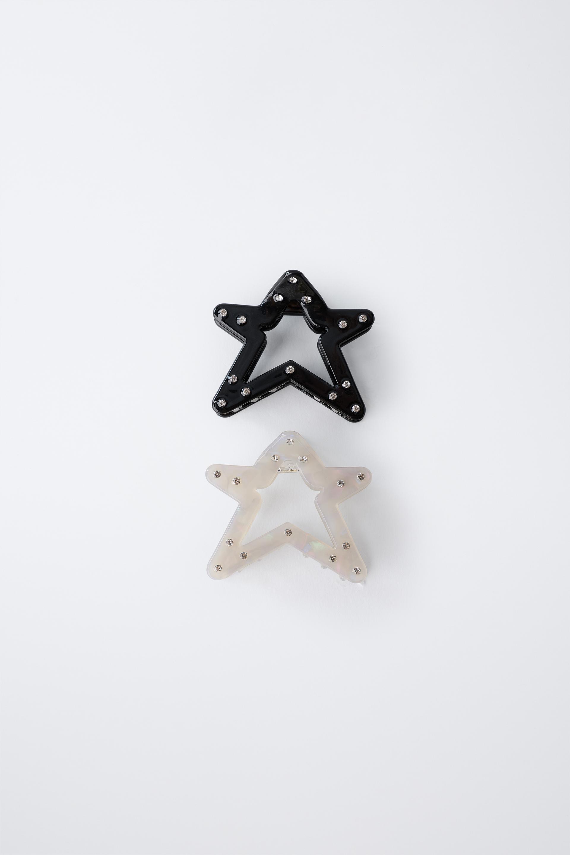 2-PACK OF STAR HAIR CLIPS WITH RHINESTONES by ZARA