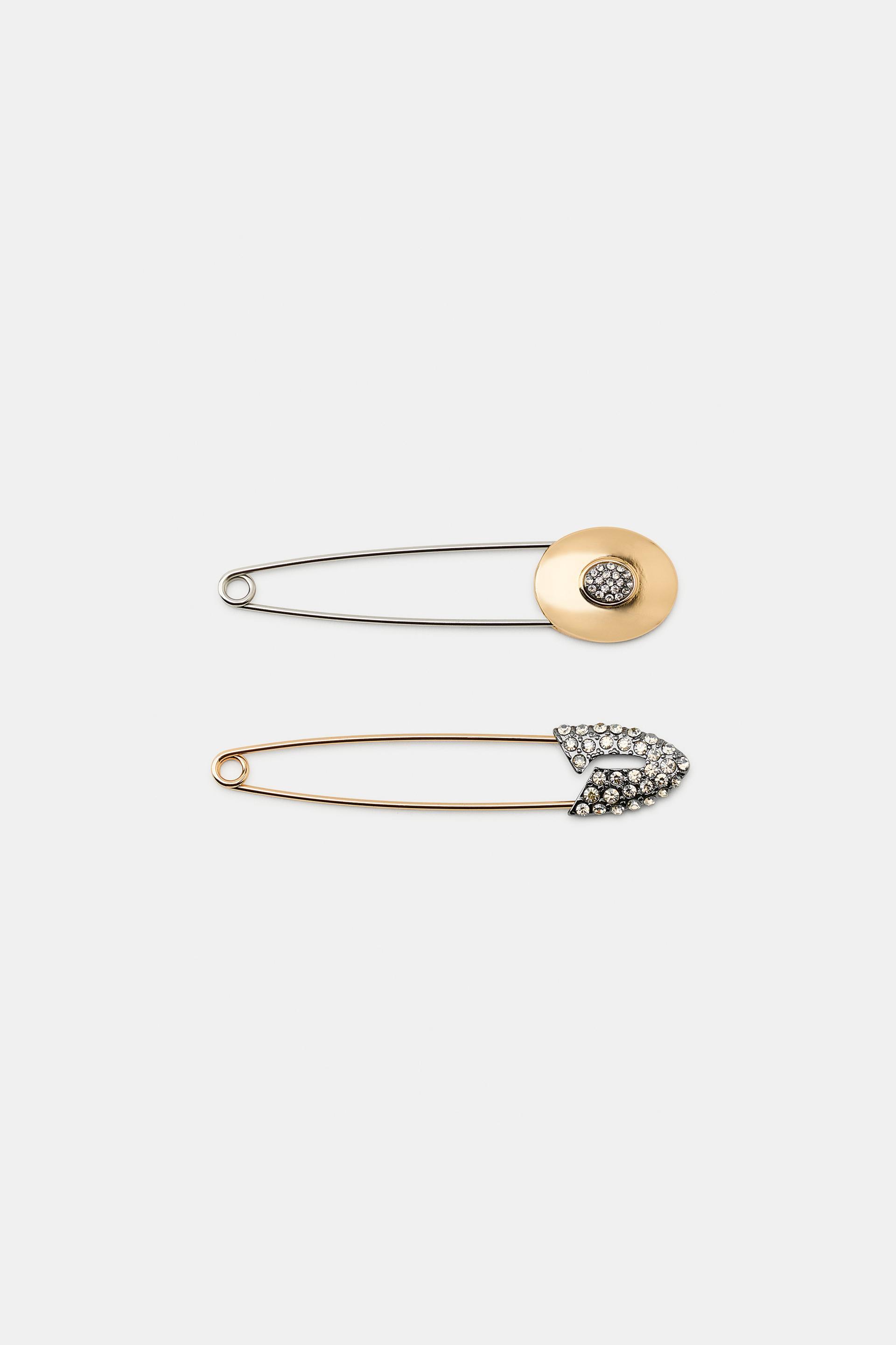 2-PACK RHINESTONE BROOCHES by ZARA