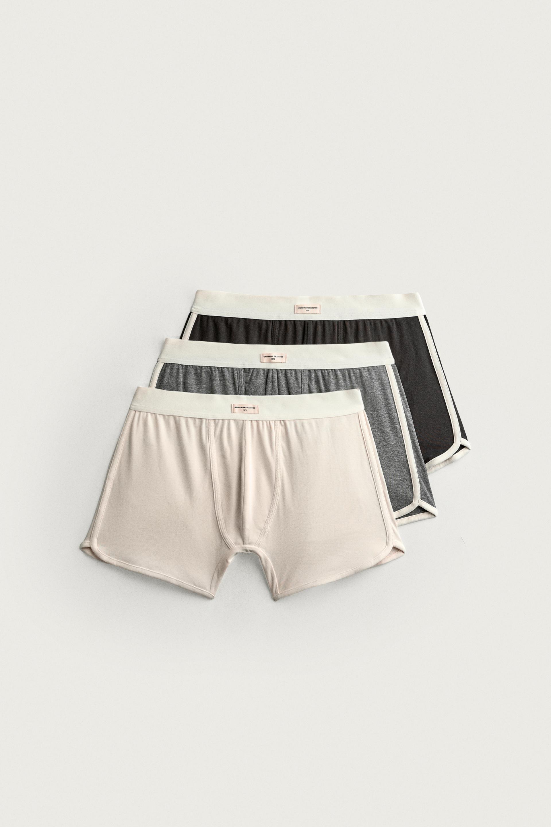 3-PACK CONTRAST RIB BOXER BRIEFS by ZARA