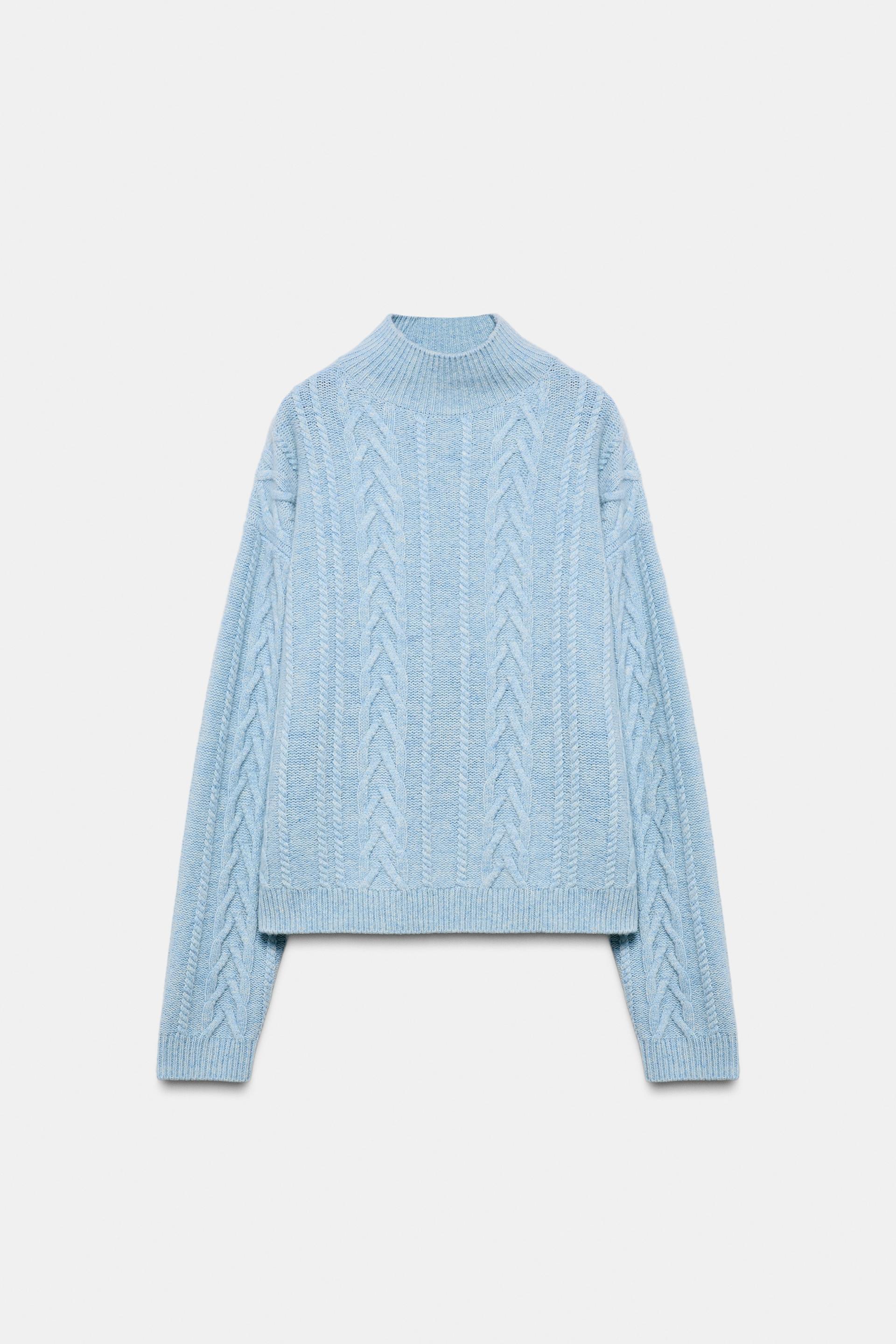 80% WOOL CABLE-KNIT JUMPER SKI COLLECTION by ZARA