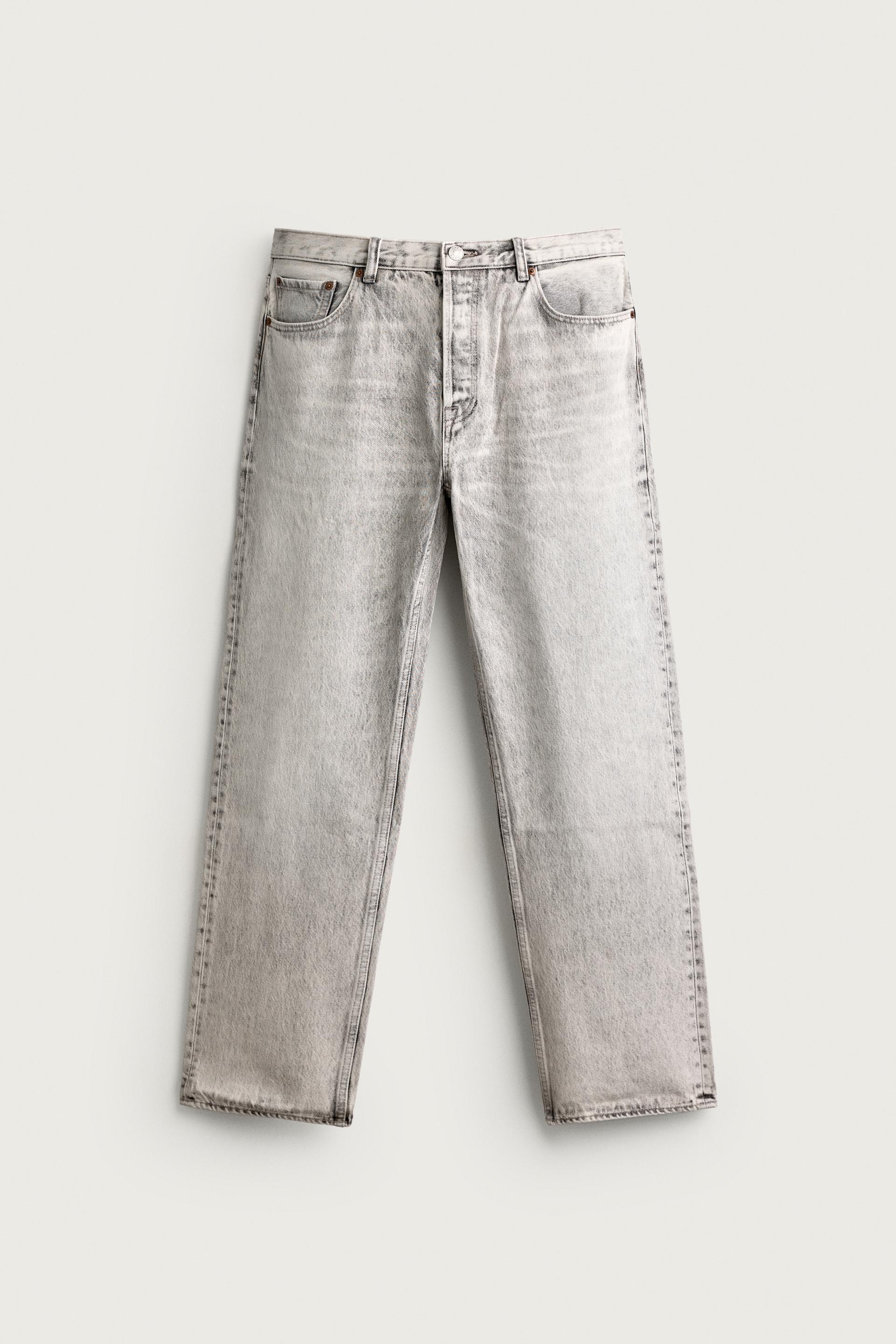 ACID WASH STRAIGHT FIT JEANS by ZARA