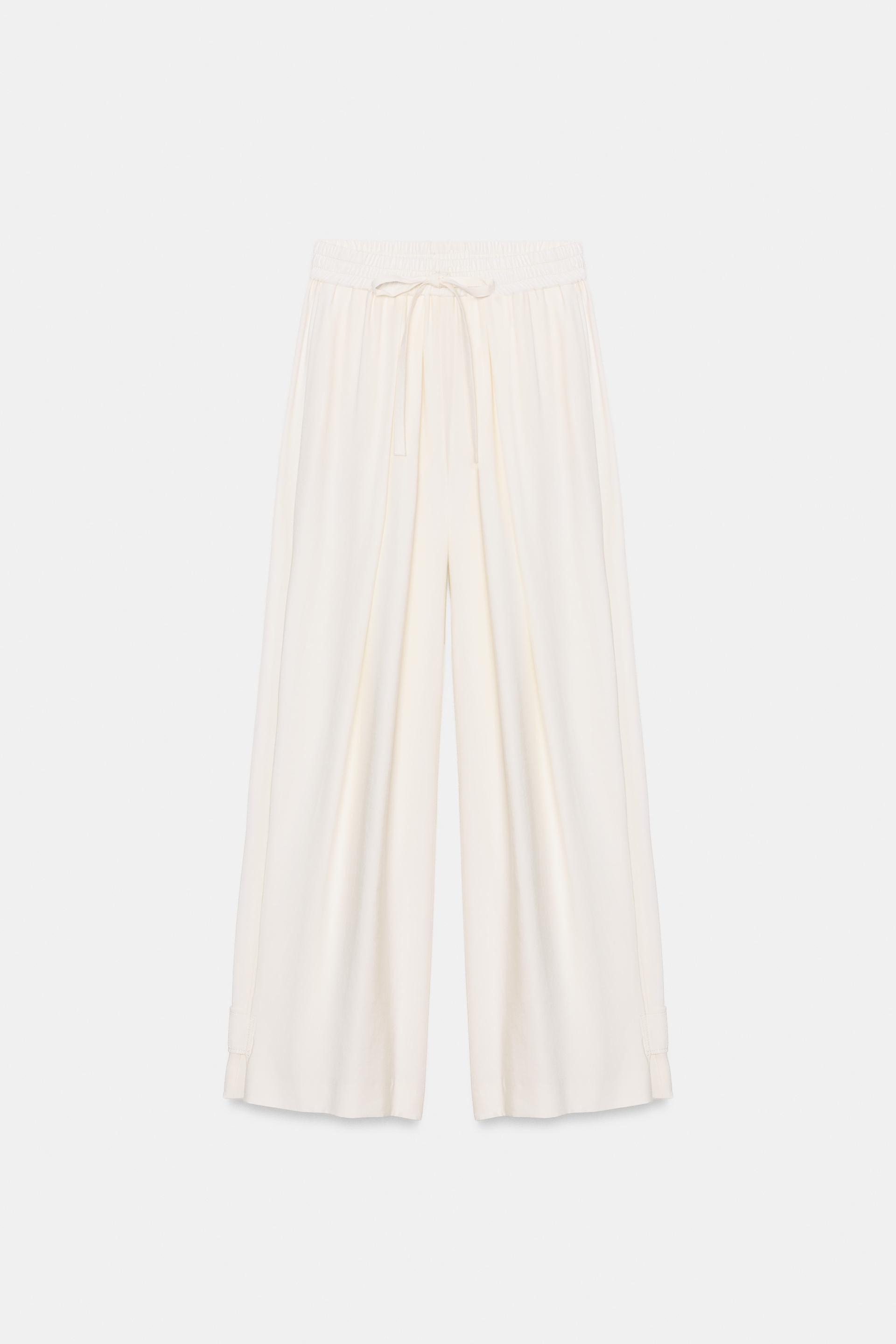 ADJUSTABLE HEM FLOWY PANTS by ZARA