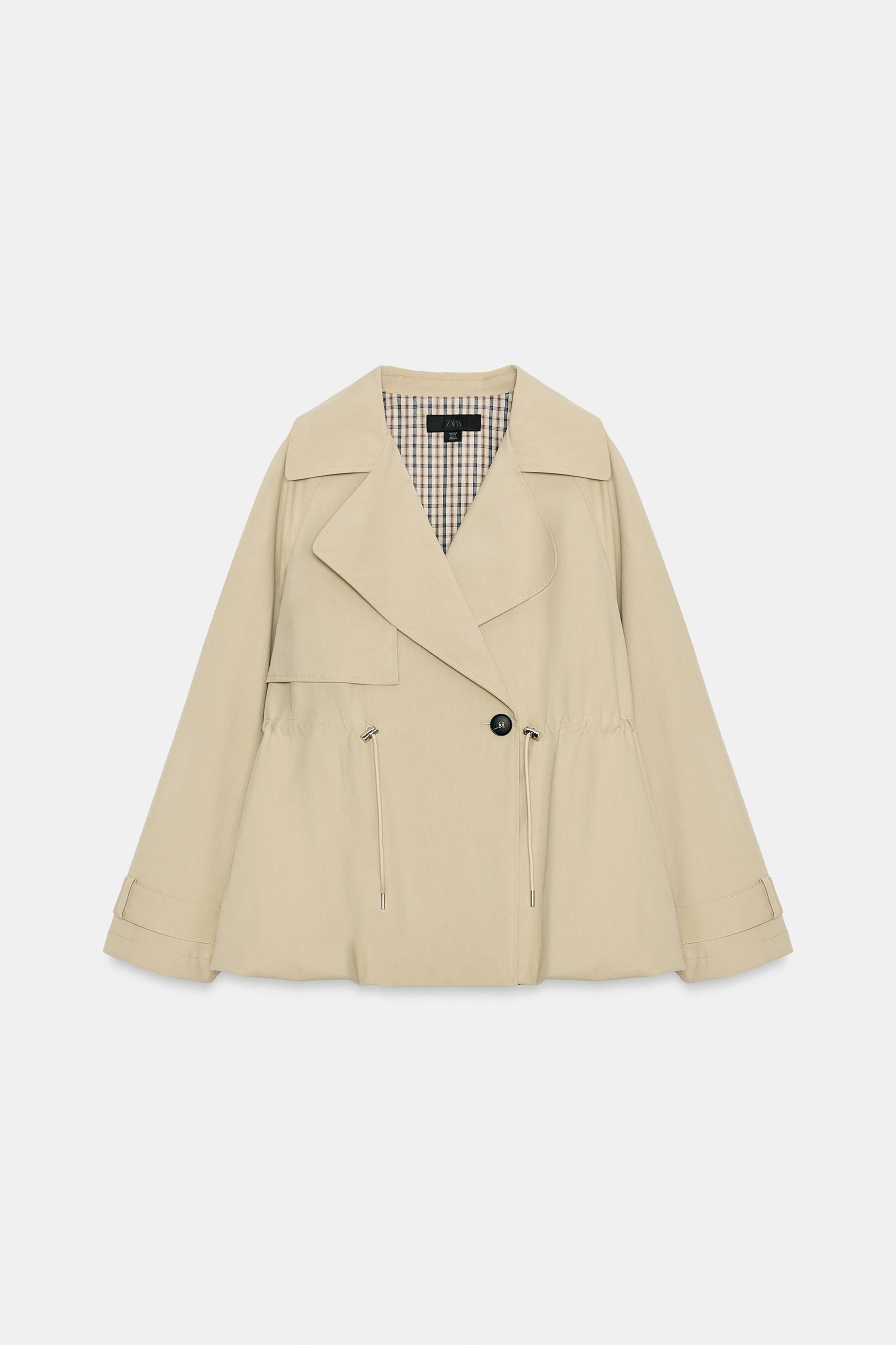 ADJUSTABLE WAIST CROPPED TRENCH COAT by ZARA