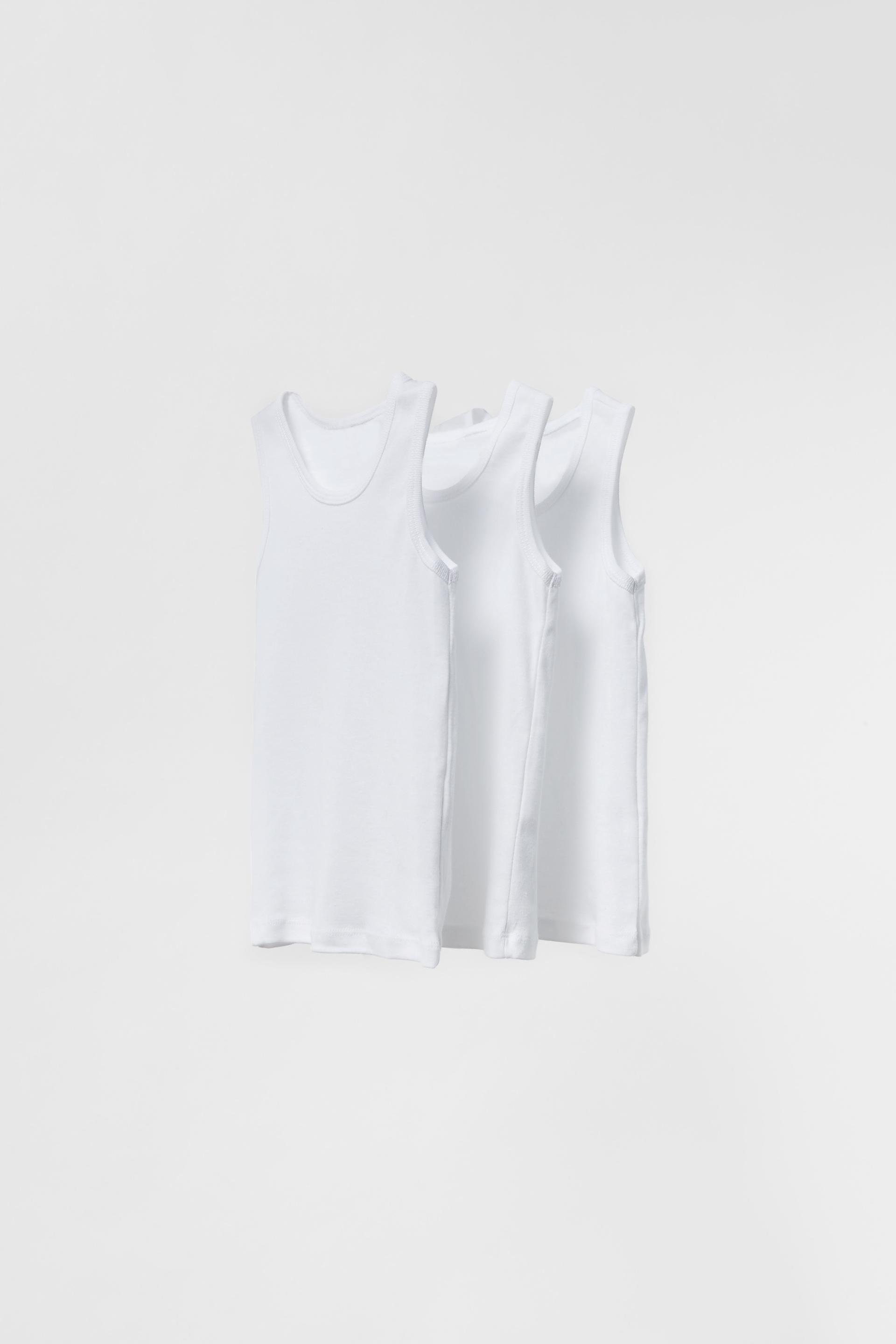 AGES 2-6/ THREE-PACK OF BASIC SLEEVELESS T-SHIRTS by ZARA