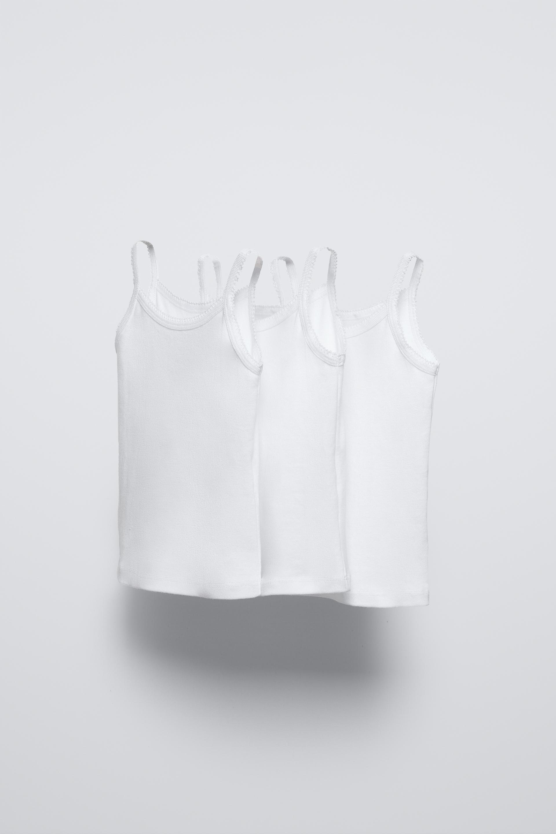 AGES 2-6/ THREE-PACK OF BASIC TANK TOPS by ZARA