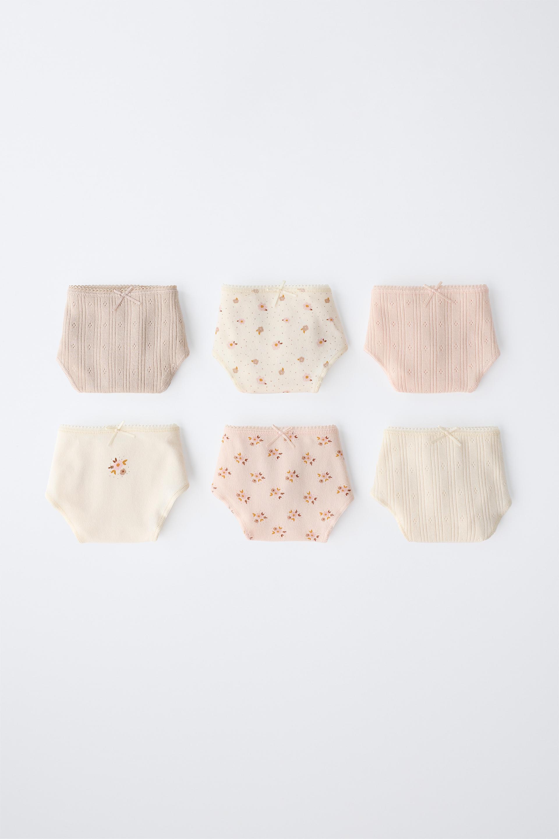 AGES 6-14 / SIX-PACK OF FLOWER PRINT UNDERWEAR by ZARA