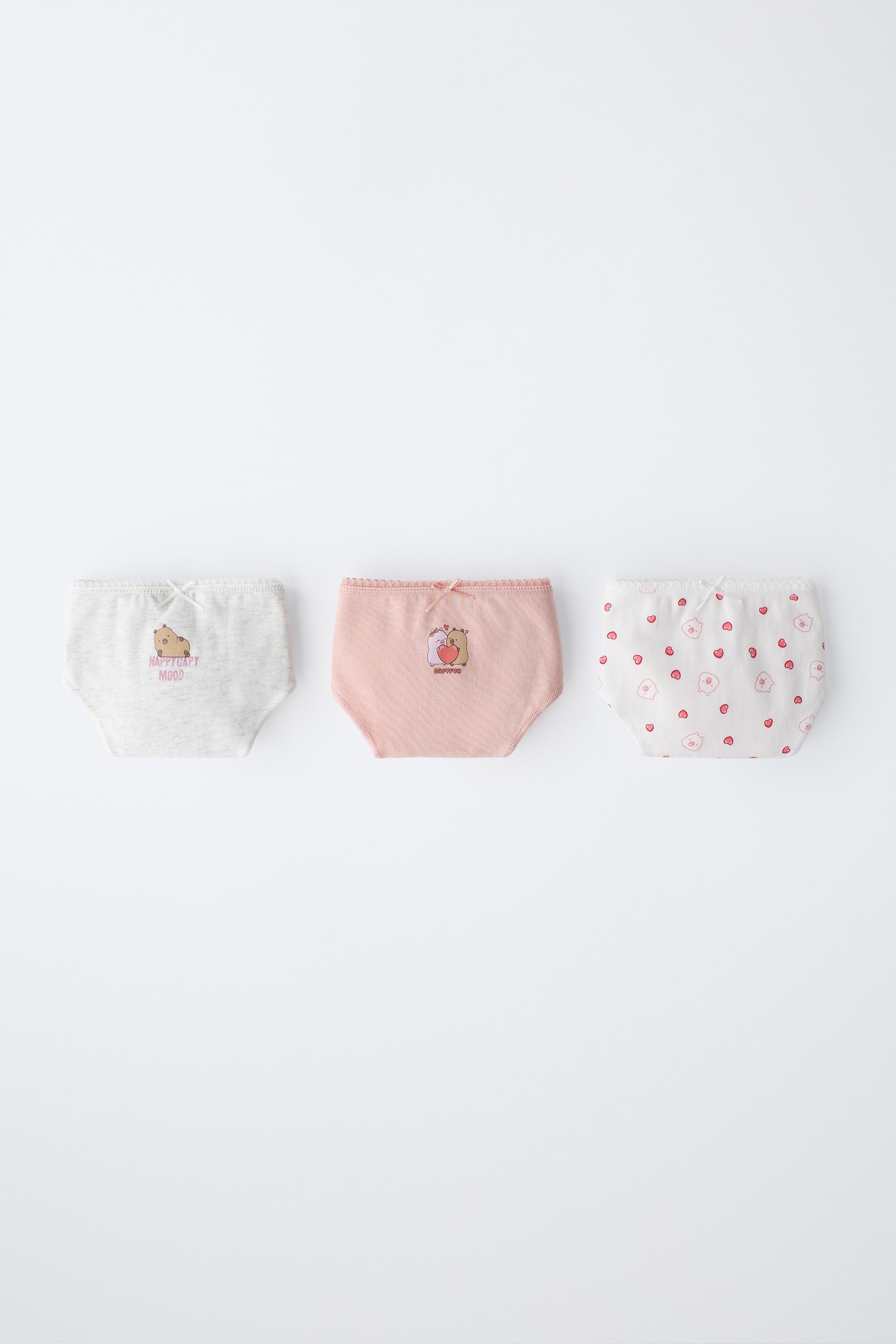 AGES 6-14 / THREE-PACK OF CAPYBARA CAPYFUN © UNDERWEAR by ZARA