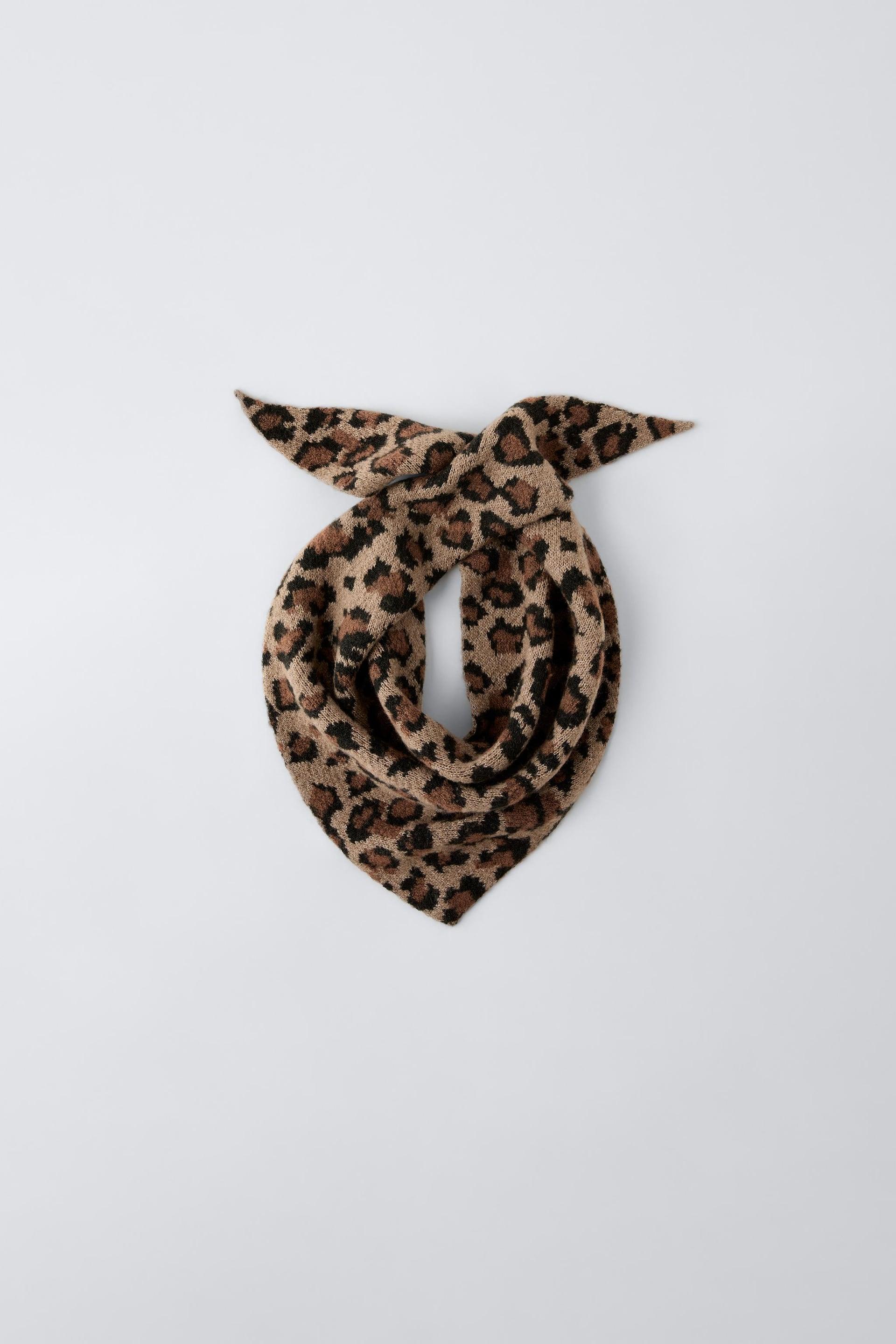 ANIMAL PRINT KNIT KERCHIEF by ZARA