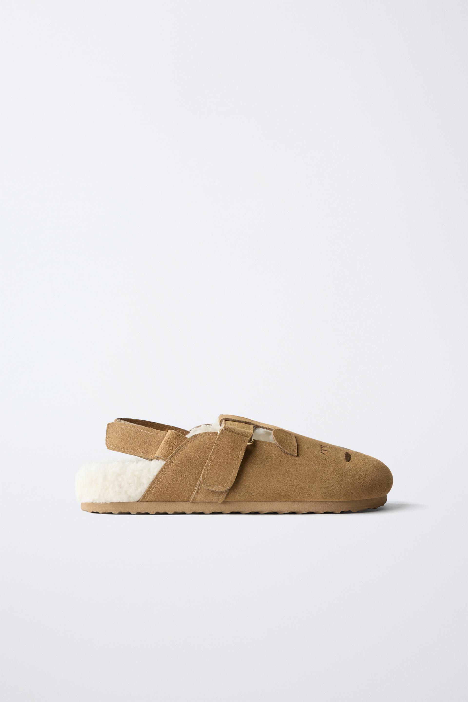 ANIMAL PRINT LEATHER CLOGS by ZARA