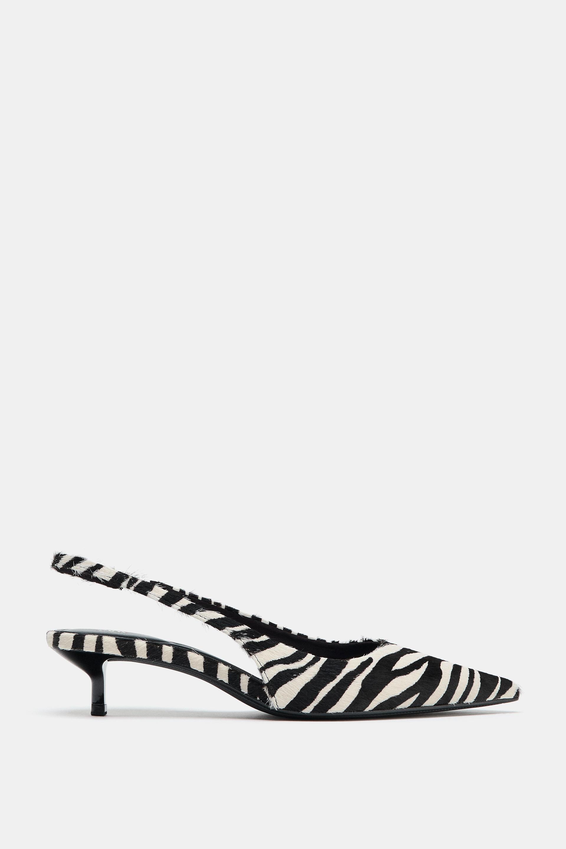 ANIMAL PRINT LEATHER SHOES by ZARA