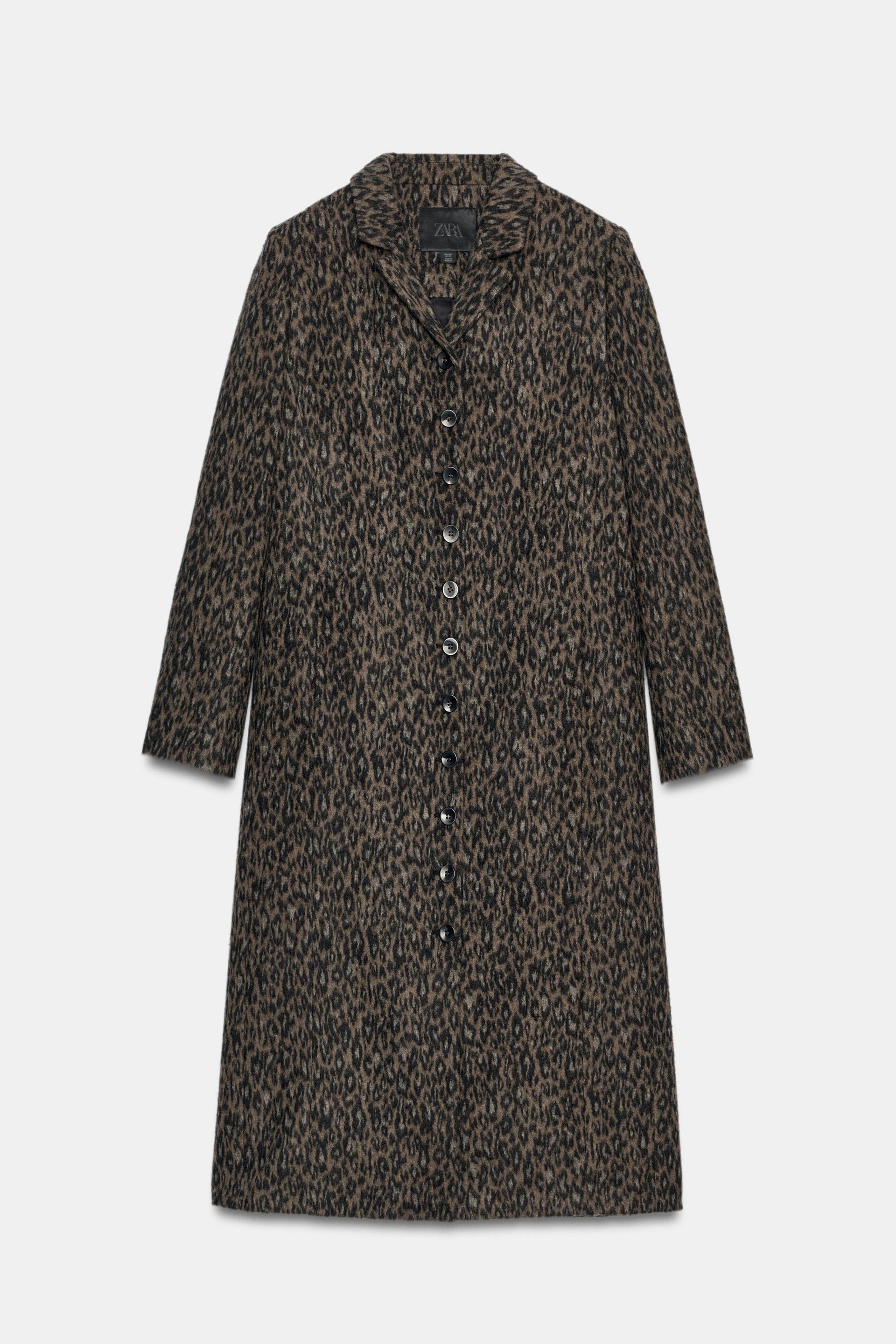 ANIMAL PRINT LONG COAT ZW COLLECTION by ZARA