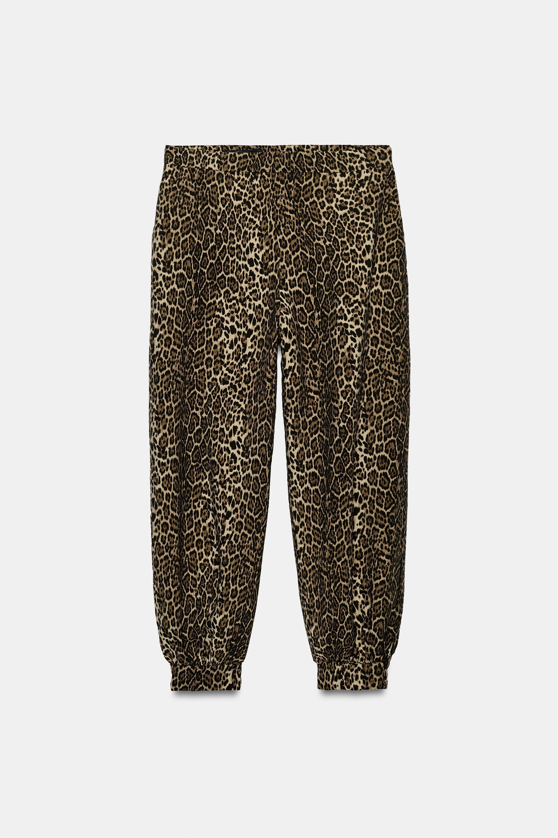 ANIMAL PRINT SATIN PANTS by ZARA