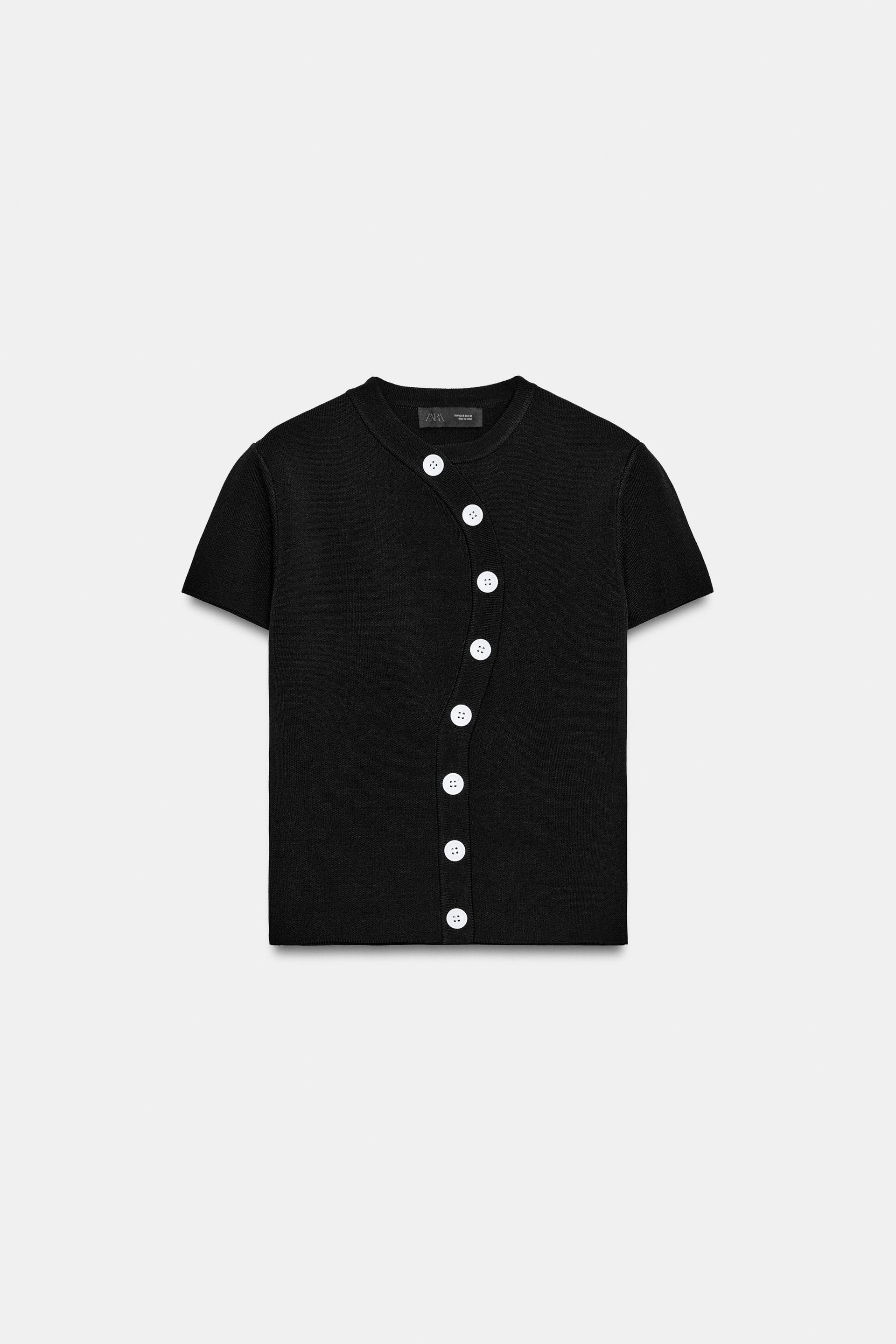 ASYMMETRIC CLOSURE KNIT TOP by ZARA