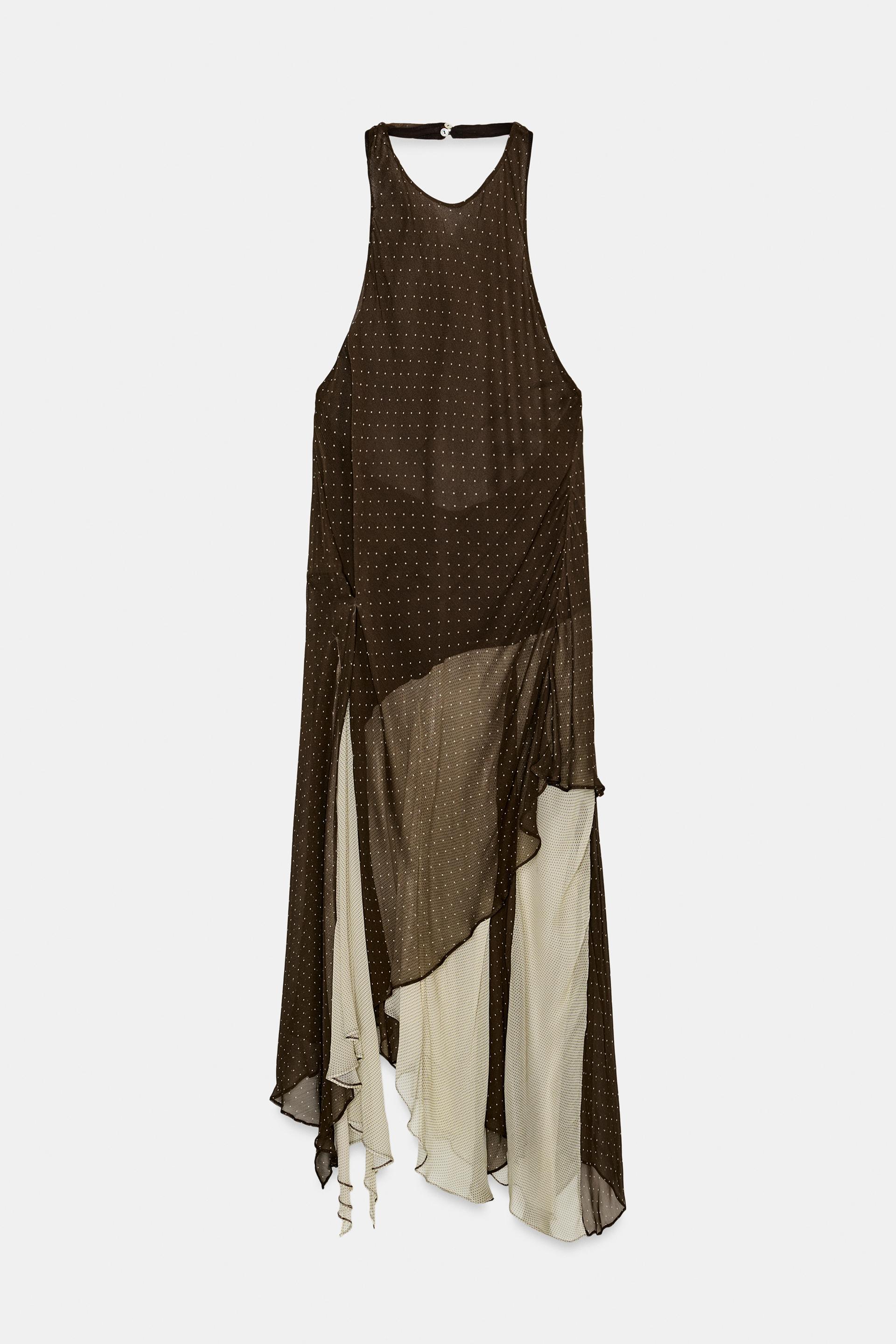 ASYMMETRIC COMBINATION DRESS ZW COLLECTION by ZARA