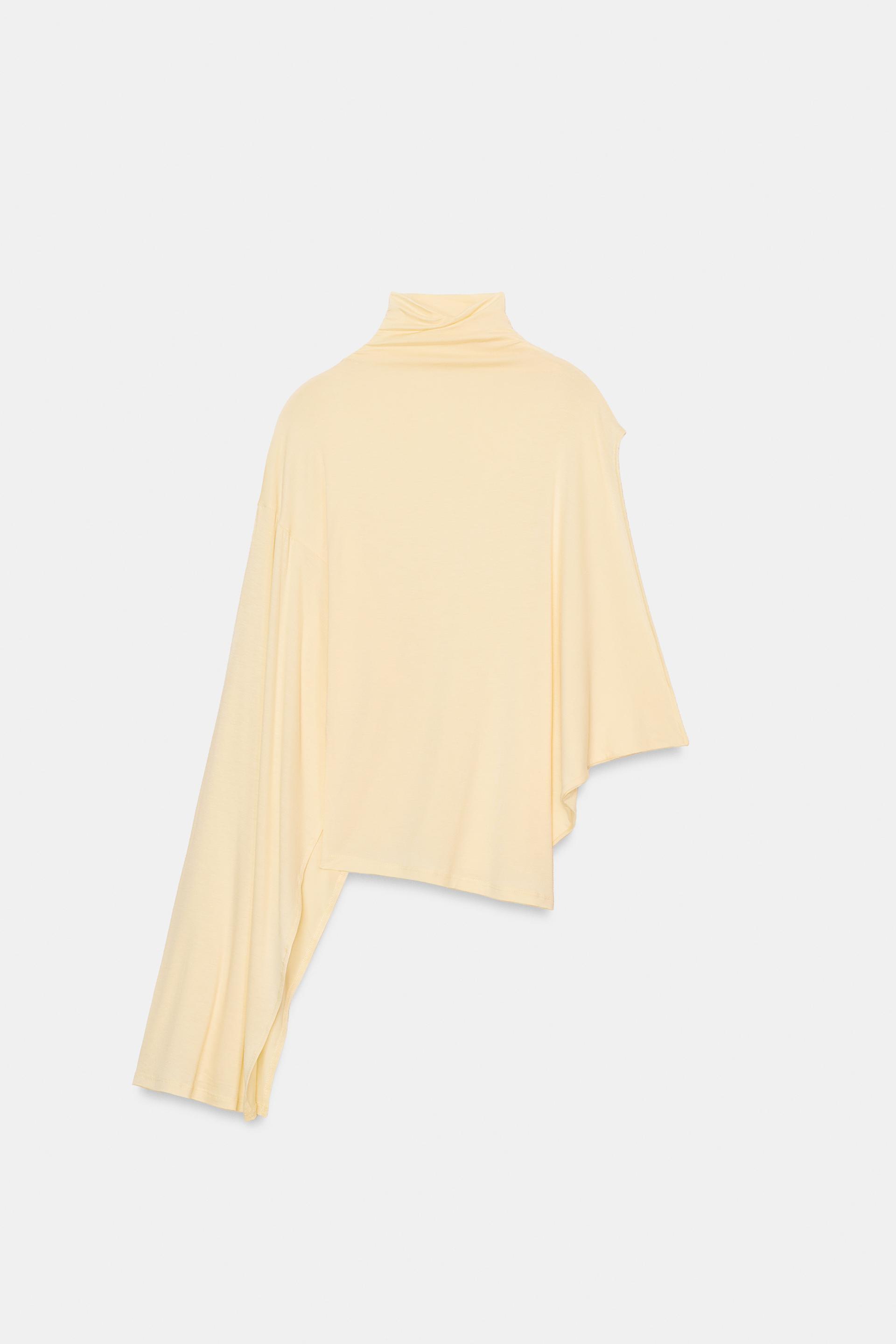 ASYMMETRIC FLOWY TOP by ZARA