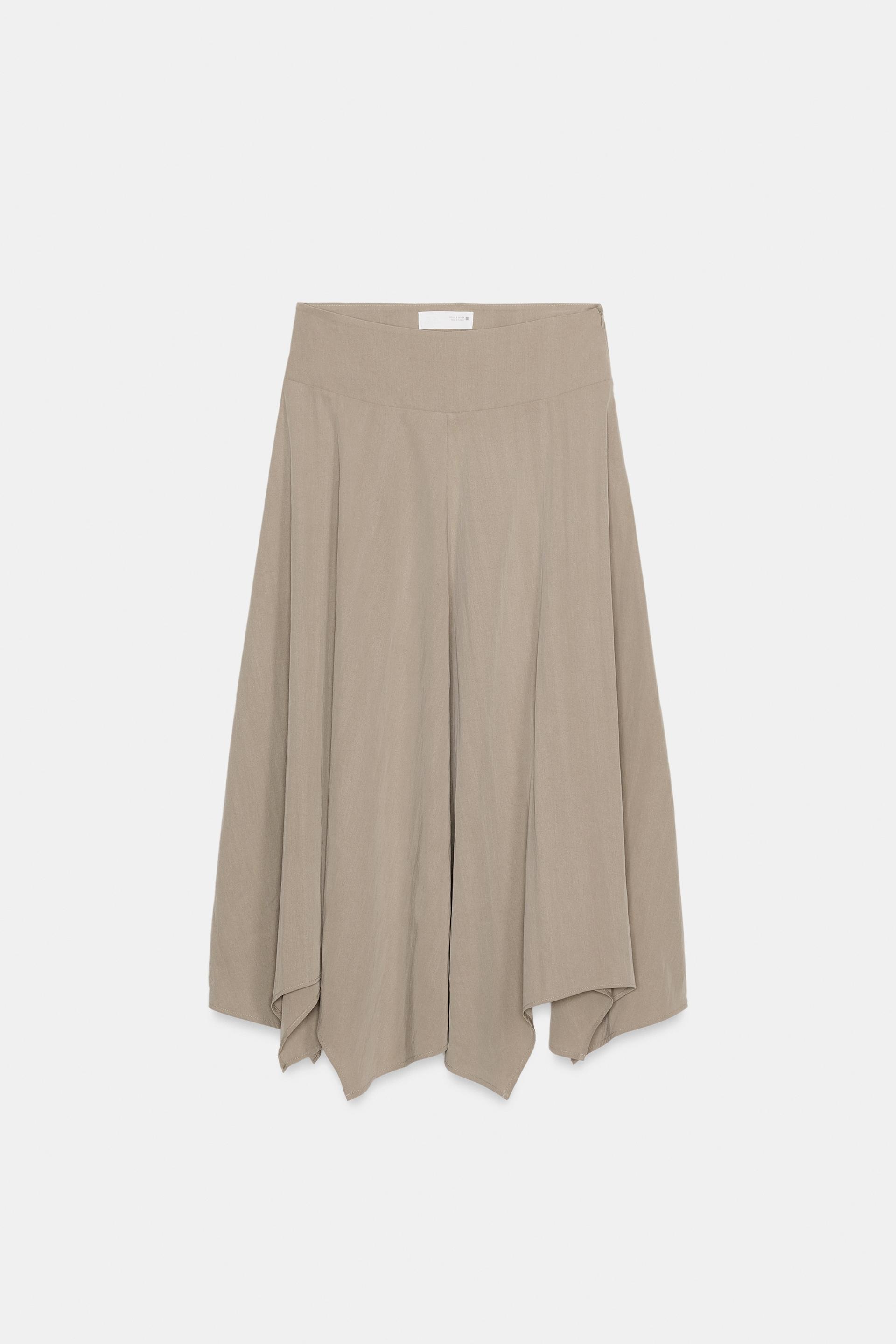 ASYMMETRIC HEM MIDI SKIRT by ZARA