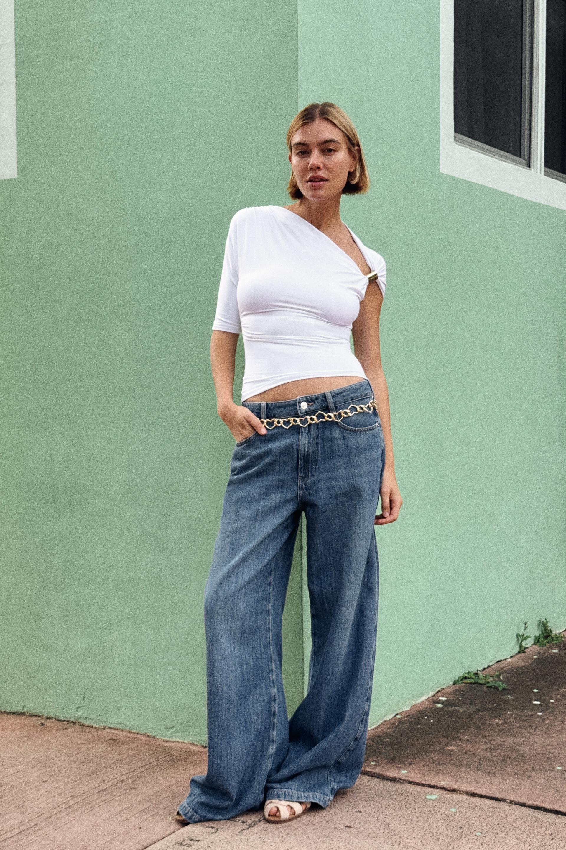 ASYMMETRIC POLYAMIDE TOP by ZARA