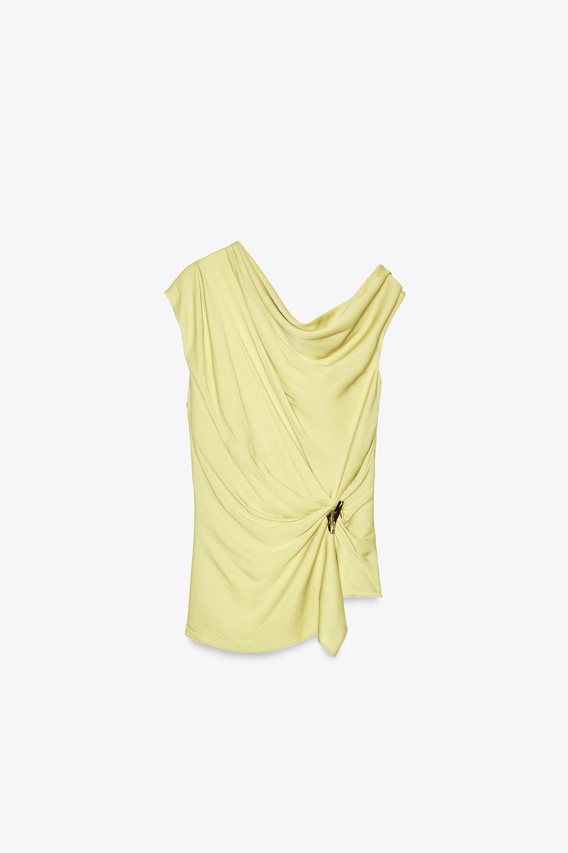 ASYMMETRIC SATIN EFFECT TOP by ZARA