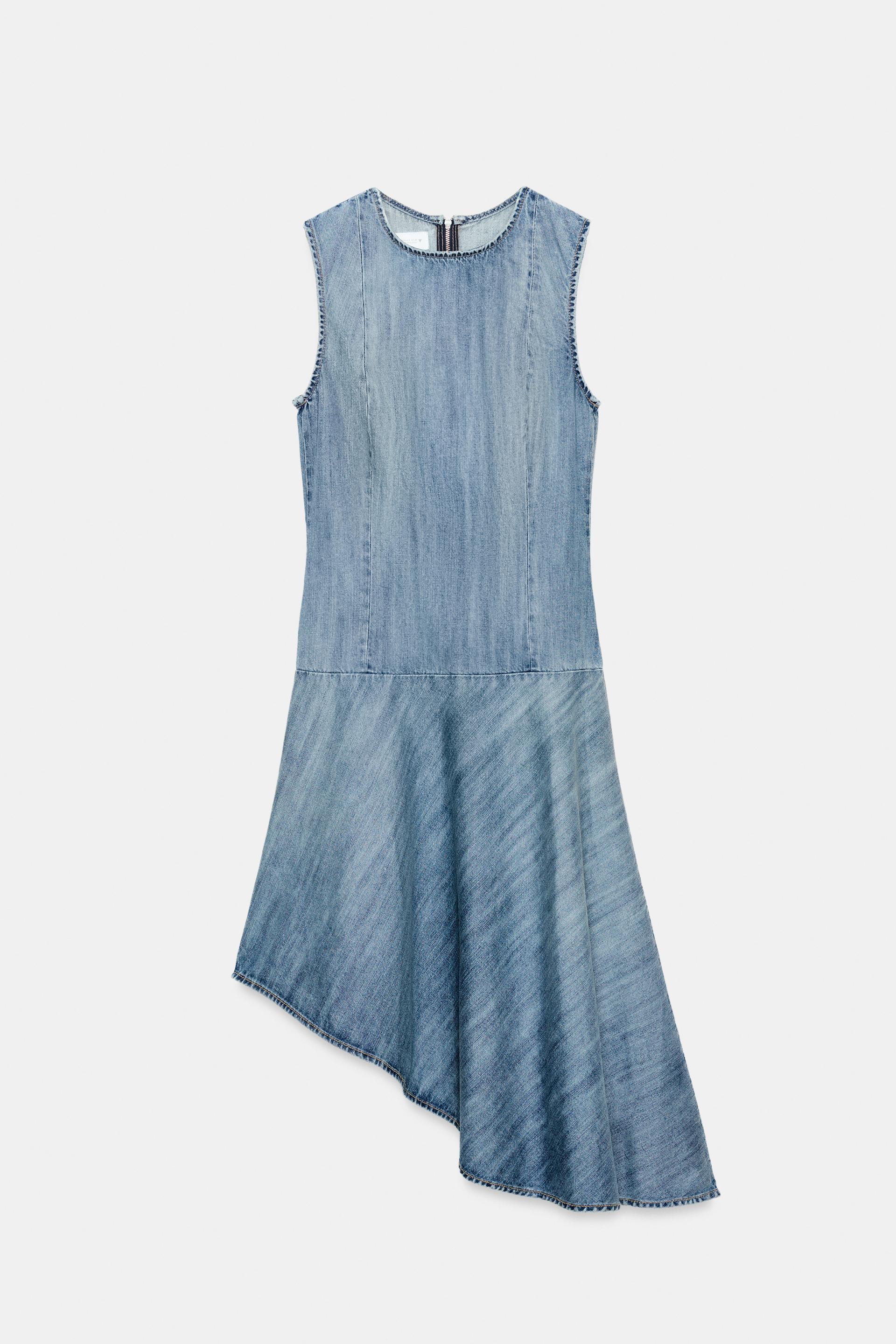 ASYMMETRIC TRF DENIM DRESS by ZARA