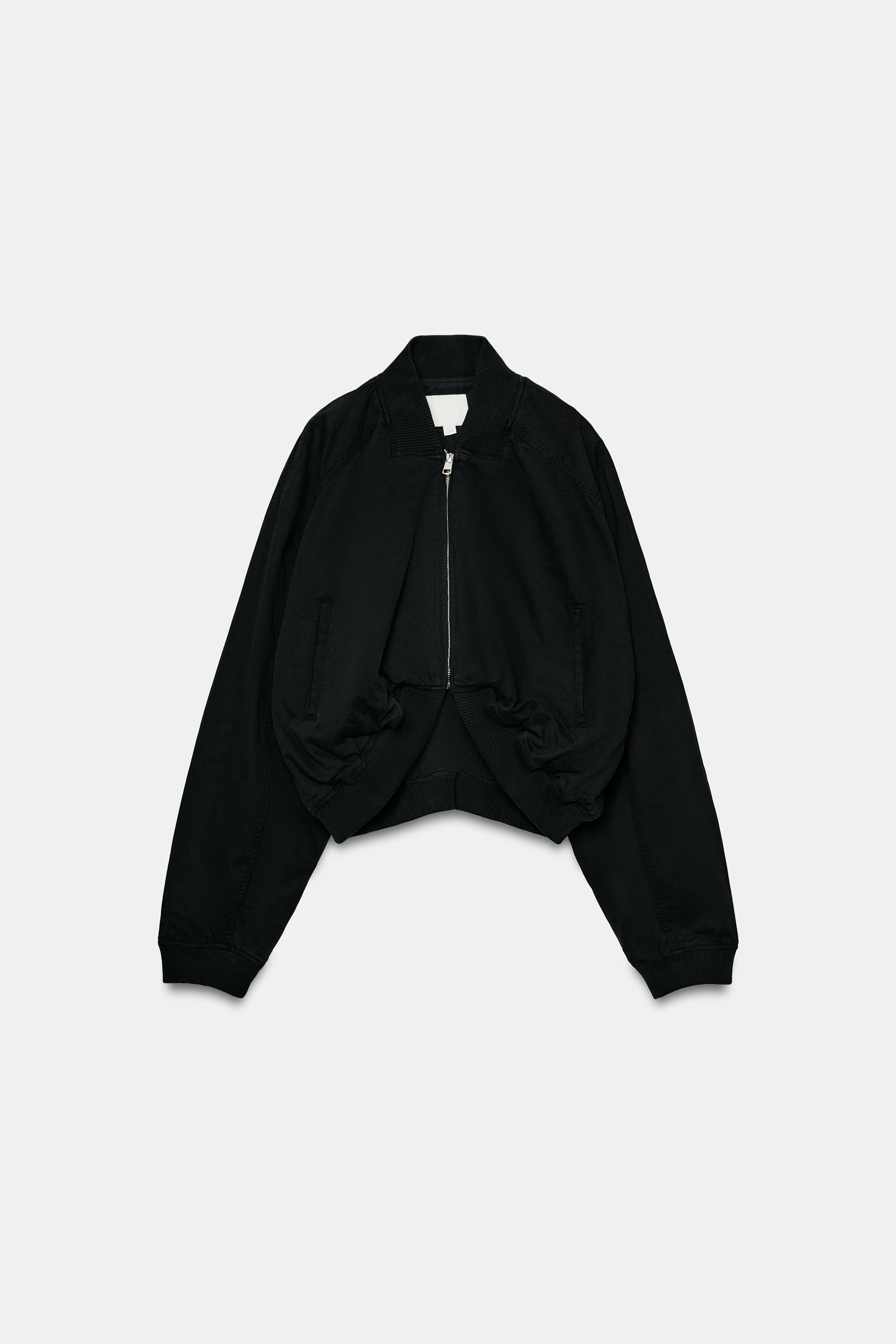 ASYMMETRICAL HEM BOMBER JACKET by ZARA