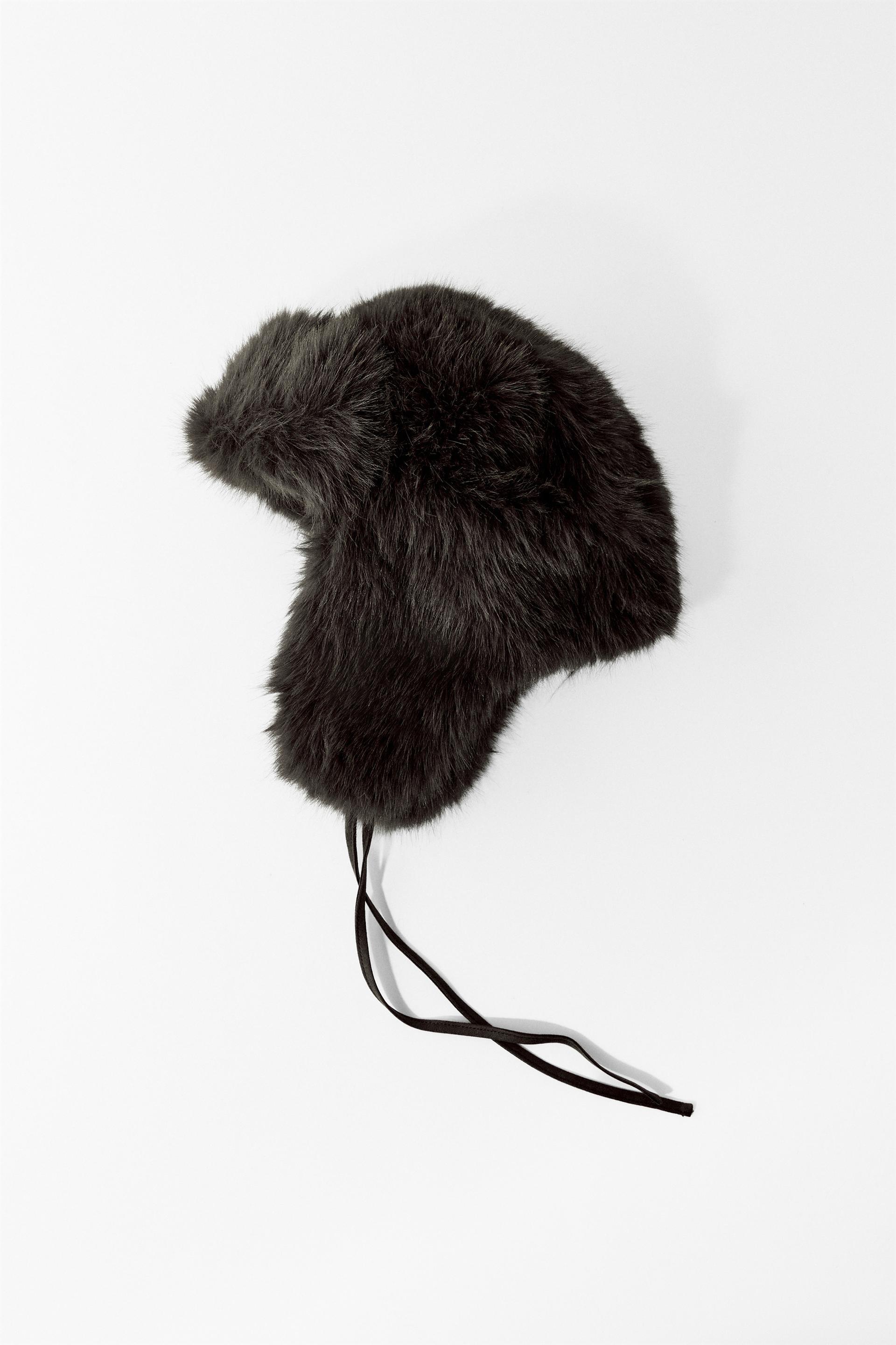 AVIATOR HAT WITH FAUX FUR by ZARA