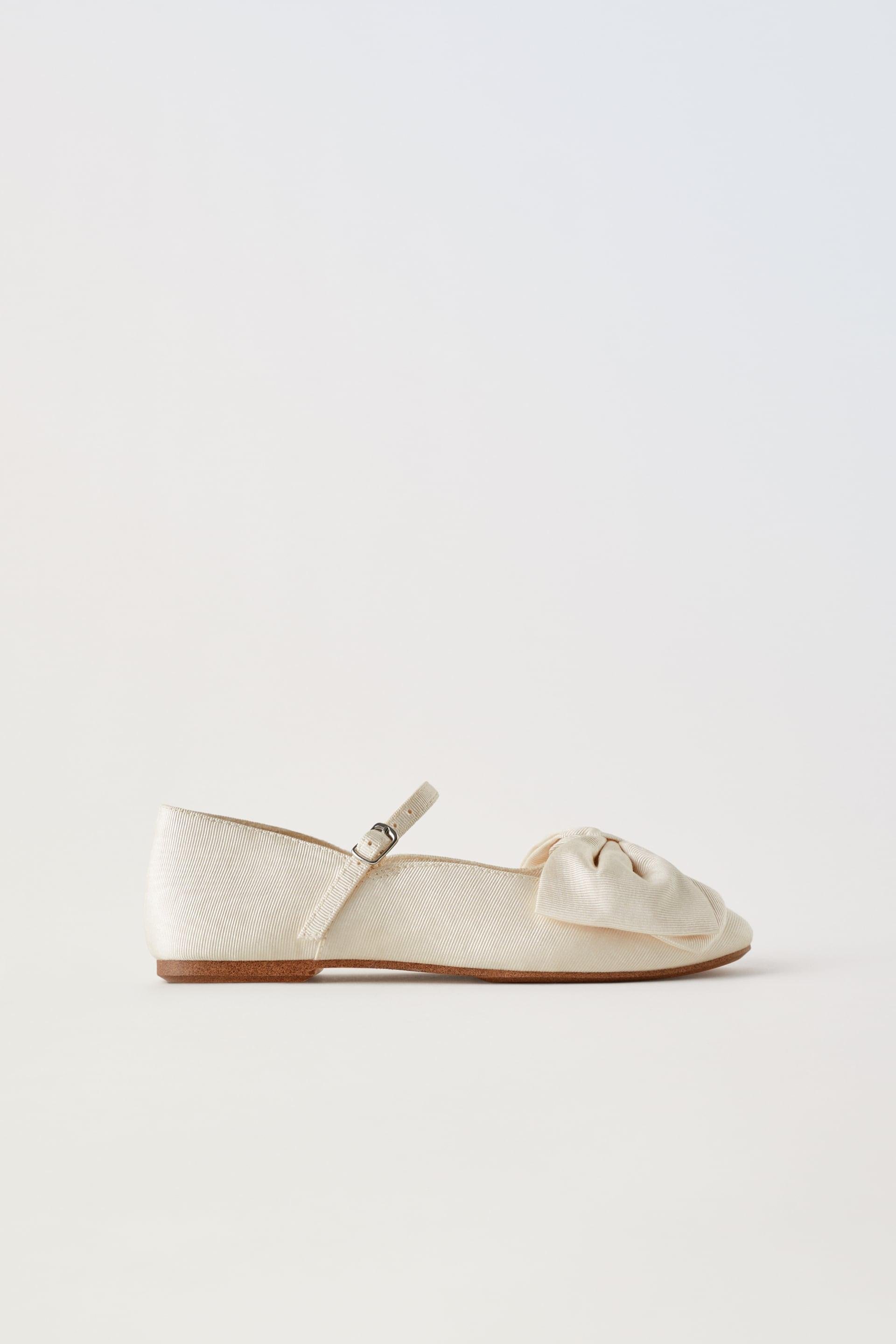 BALLET FLATS WITH BOW by ZARA