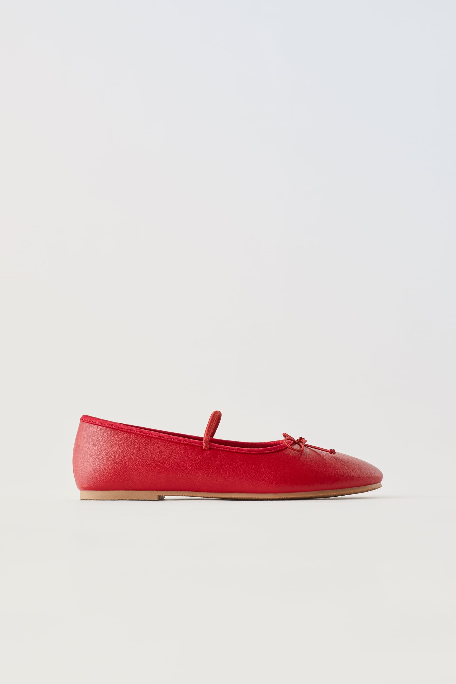 BALLET FLATS WITH BOW by ZARA