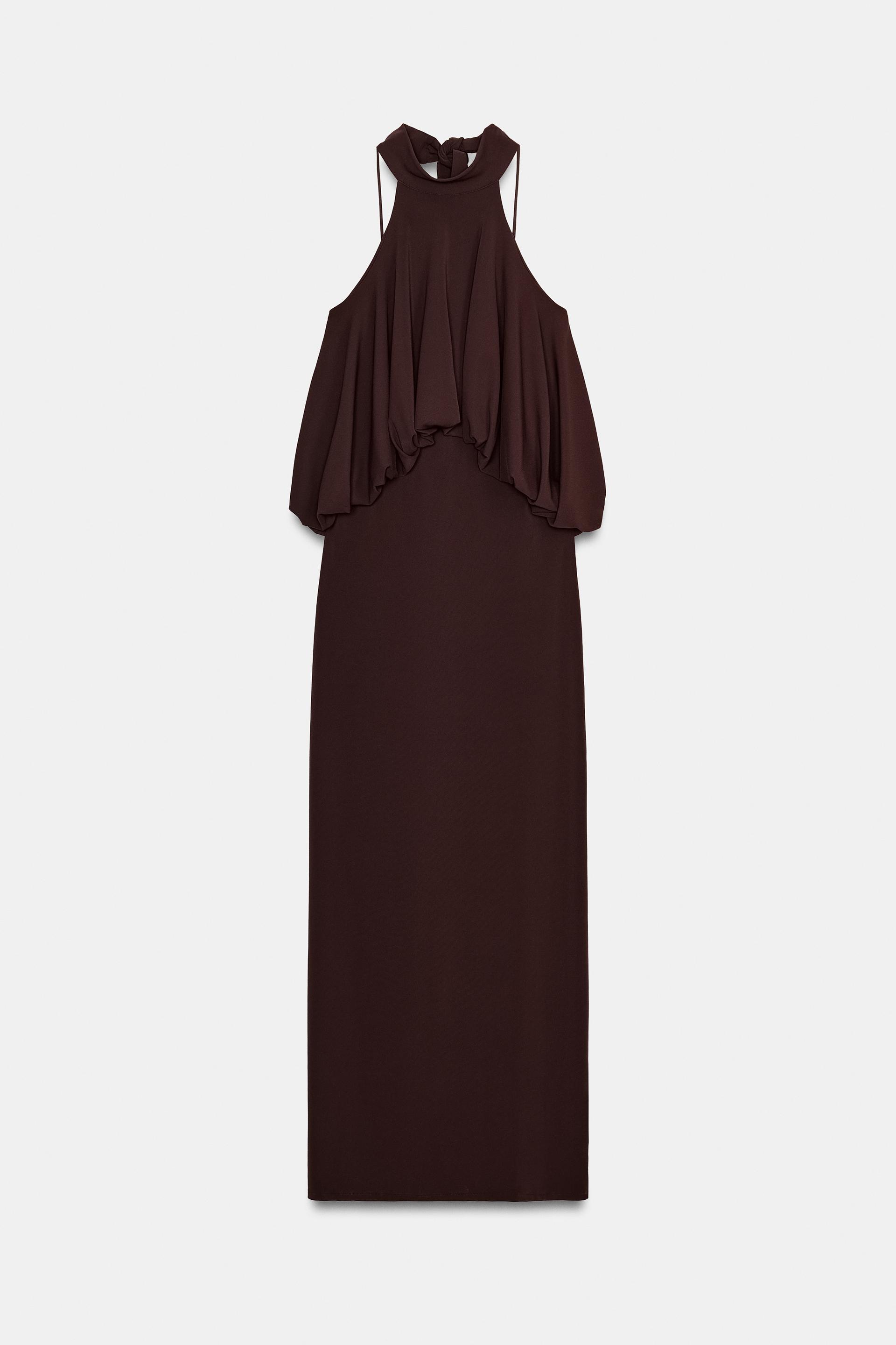 BALLOON HALTER DRESS by ZARA