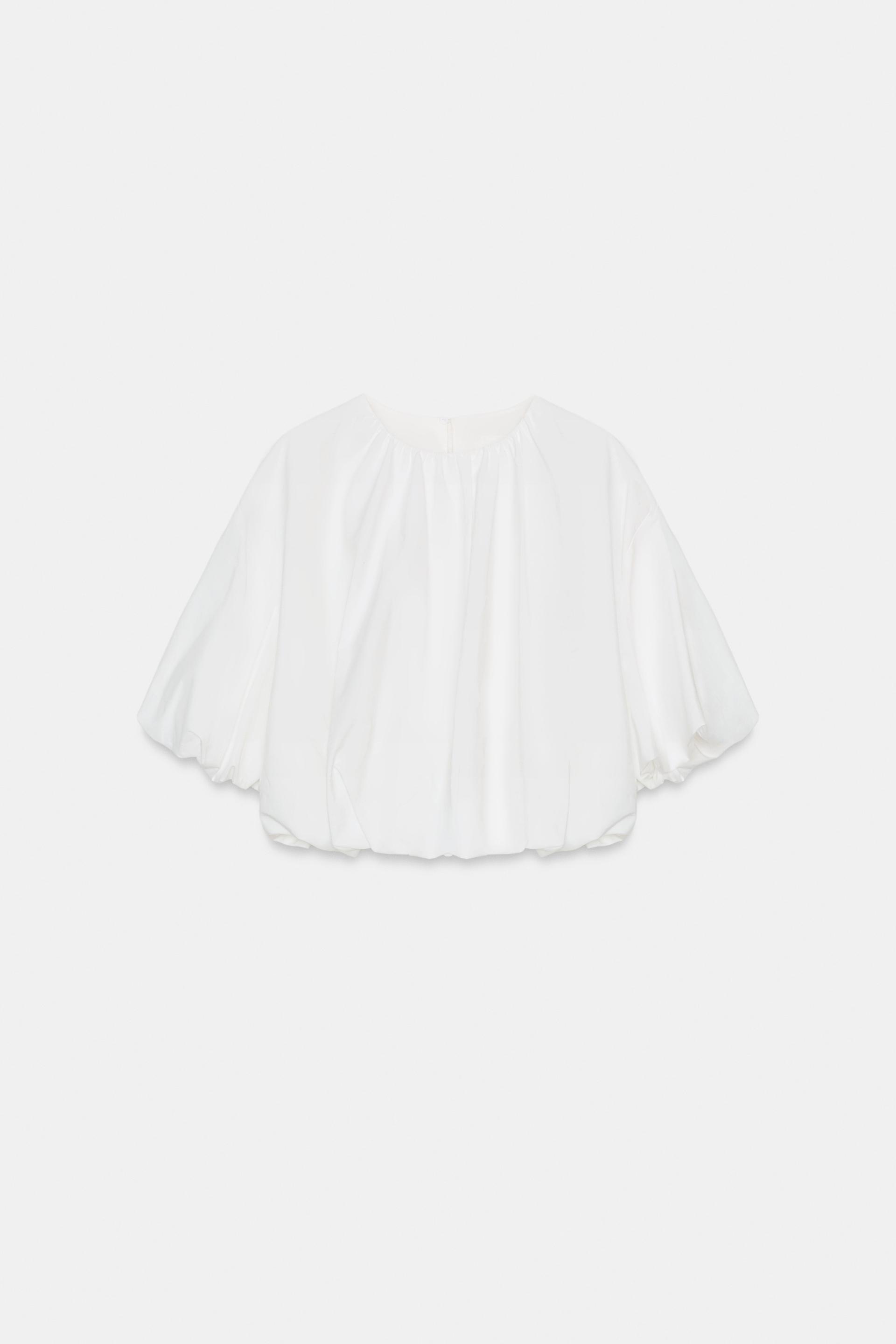 BALLOON POPLIN TOP by ZARA