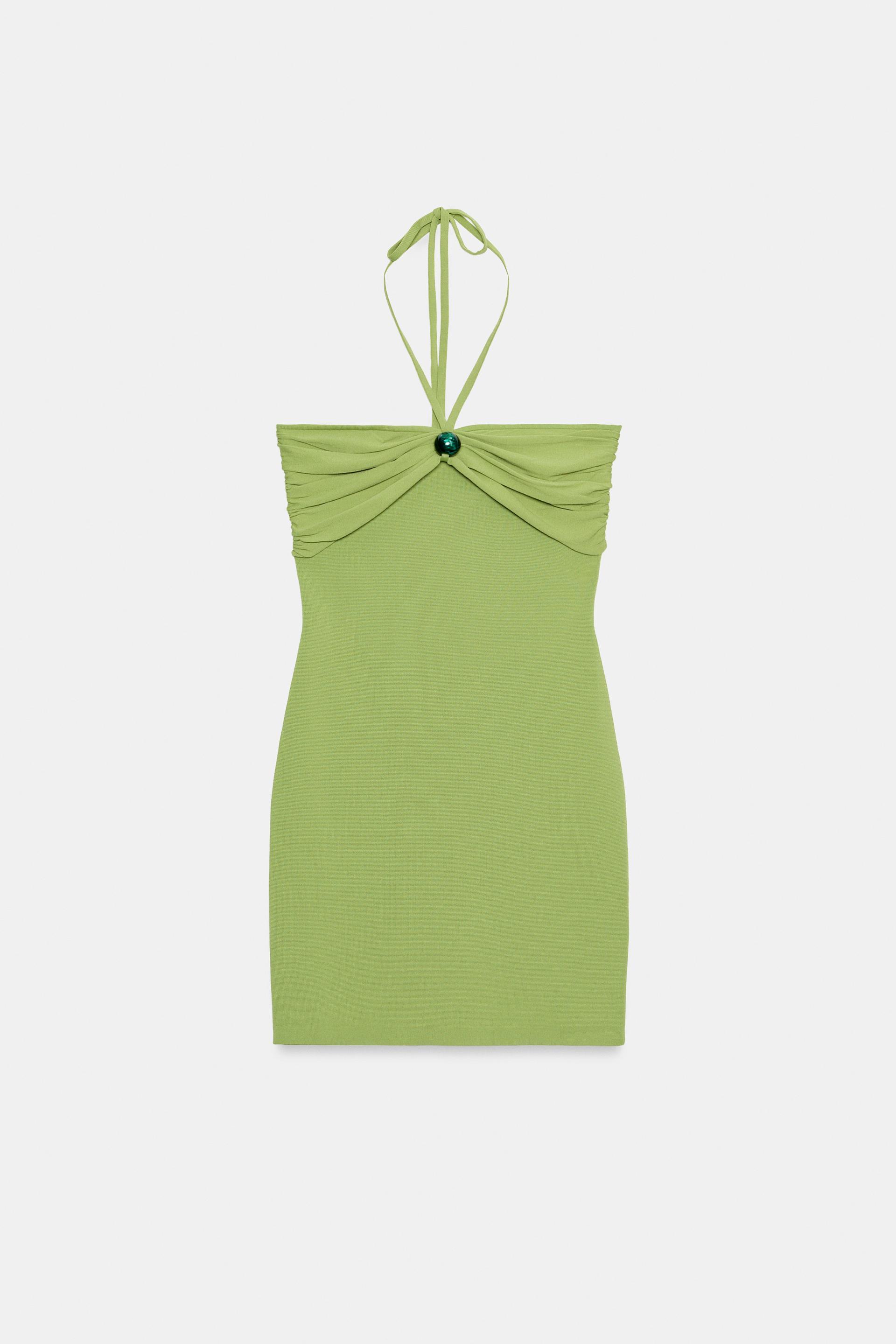BANDEAU KNIT DRESS WITH BEADS by ZARA