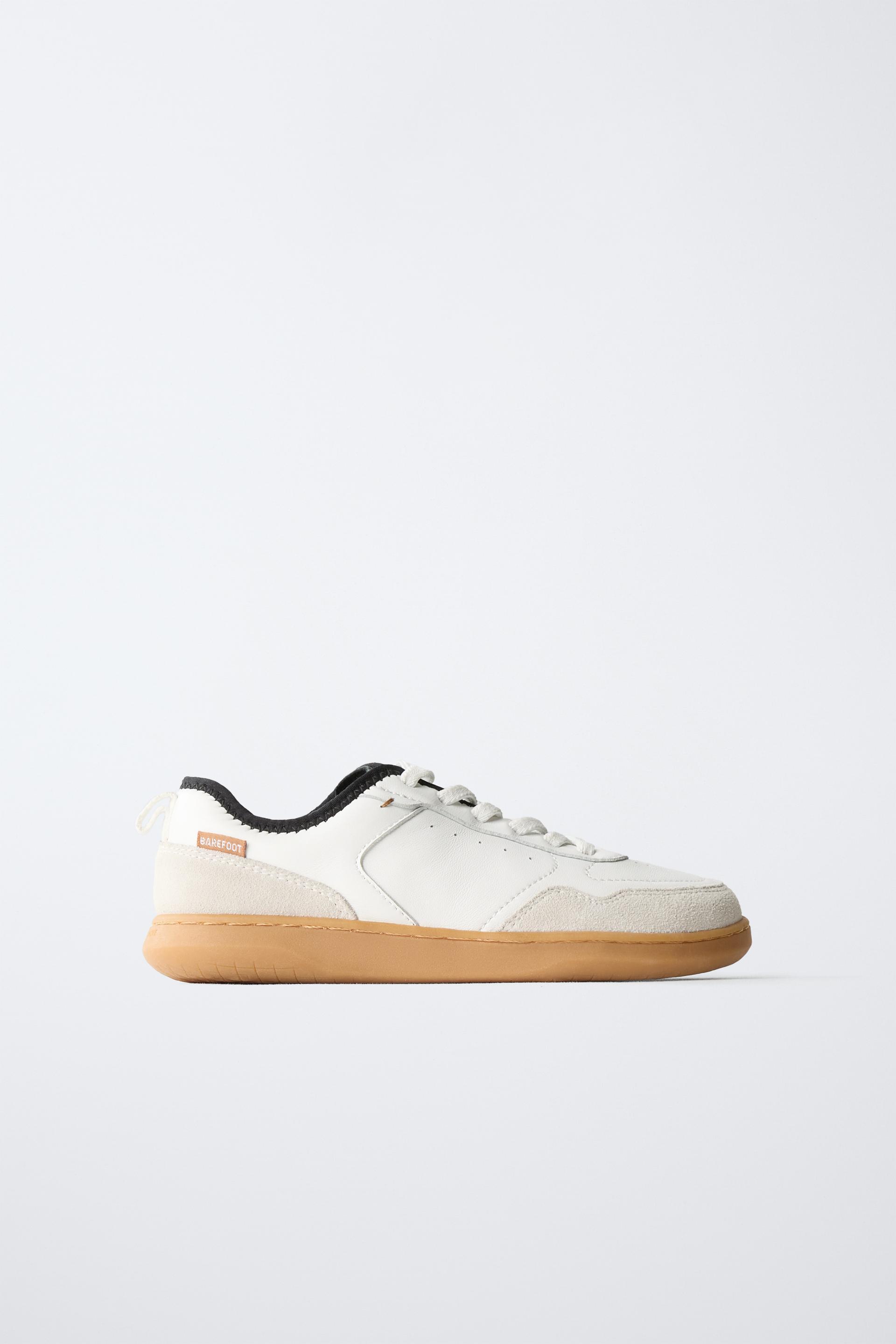 BAREFOOT LEATHER SNEAKERS by ZARA