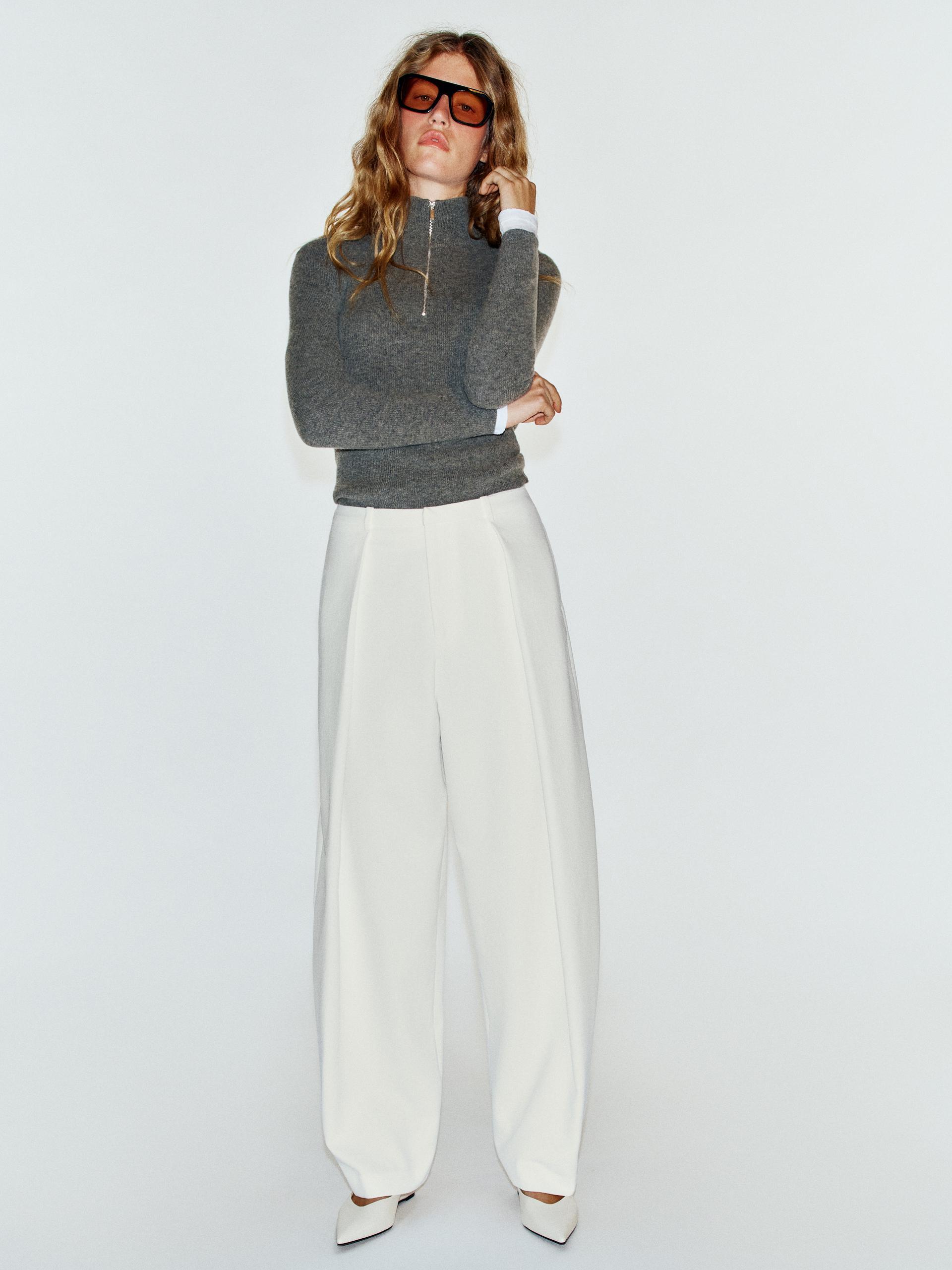 BARREL DARTED PANTS by ZARA