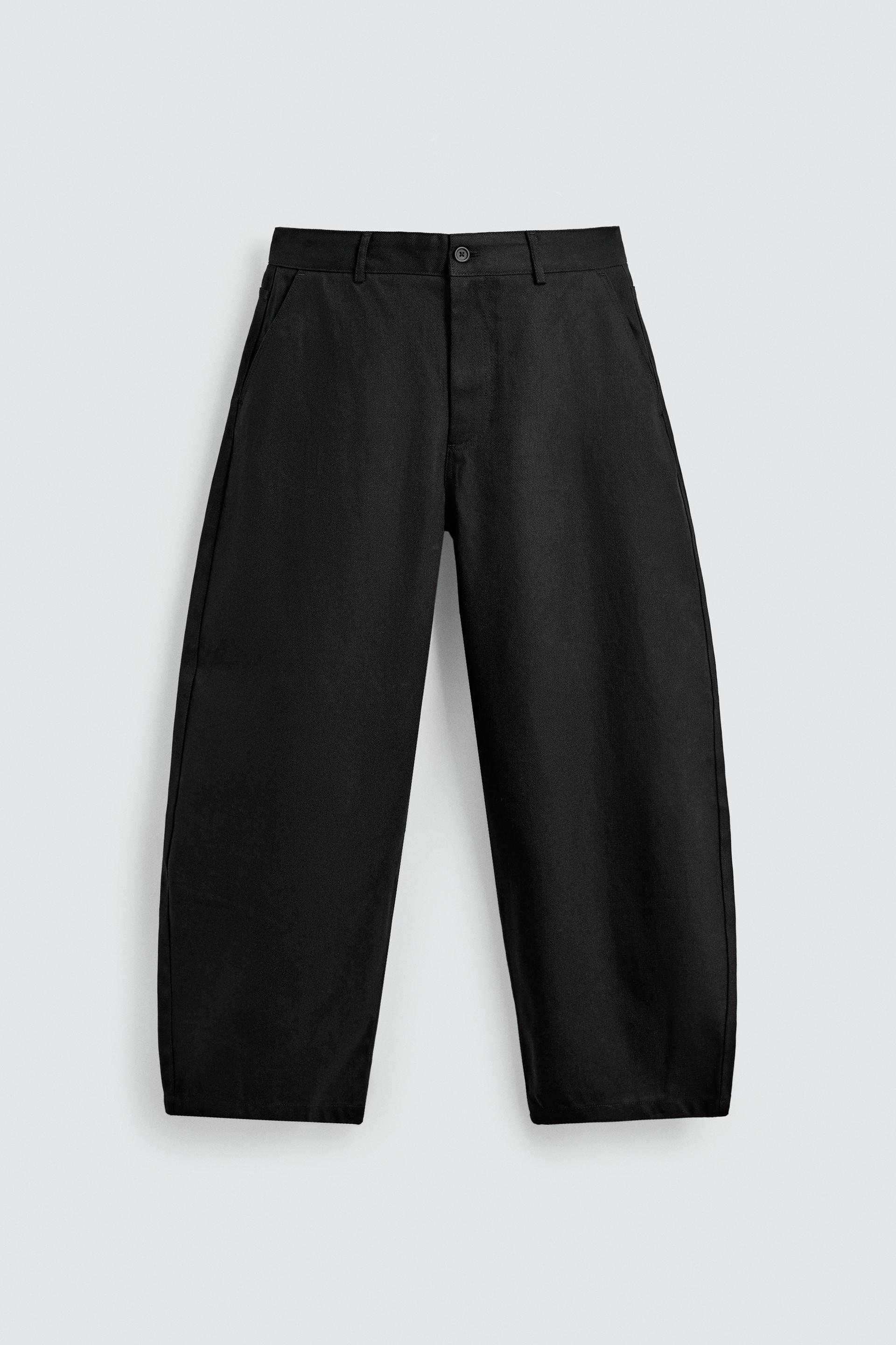 BARREL FIT LYOCELL - COTTON PANTS by ZARA