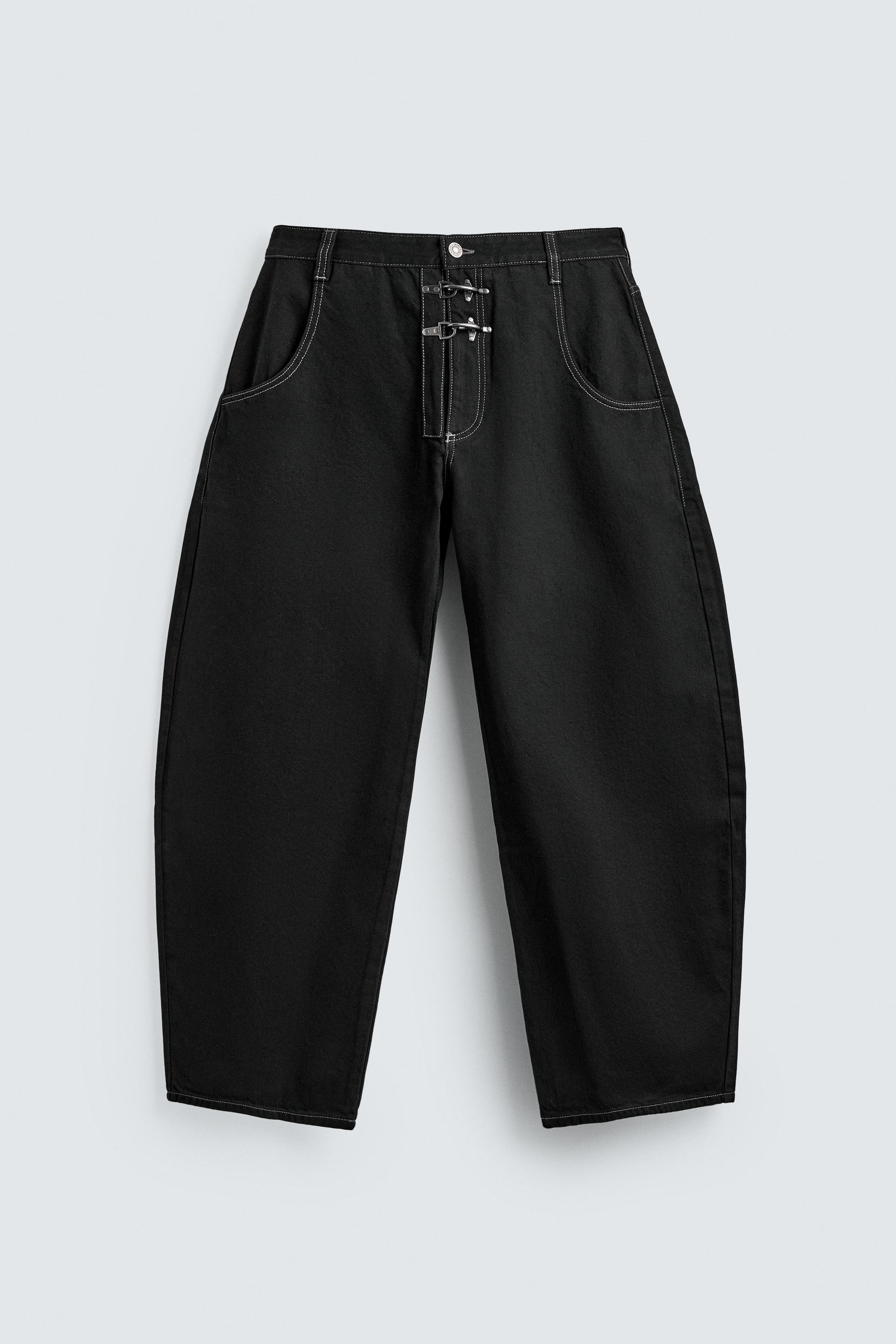BARREL FIT PANTS WITH FIREMAN CLASP by ZARA