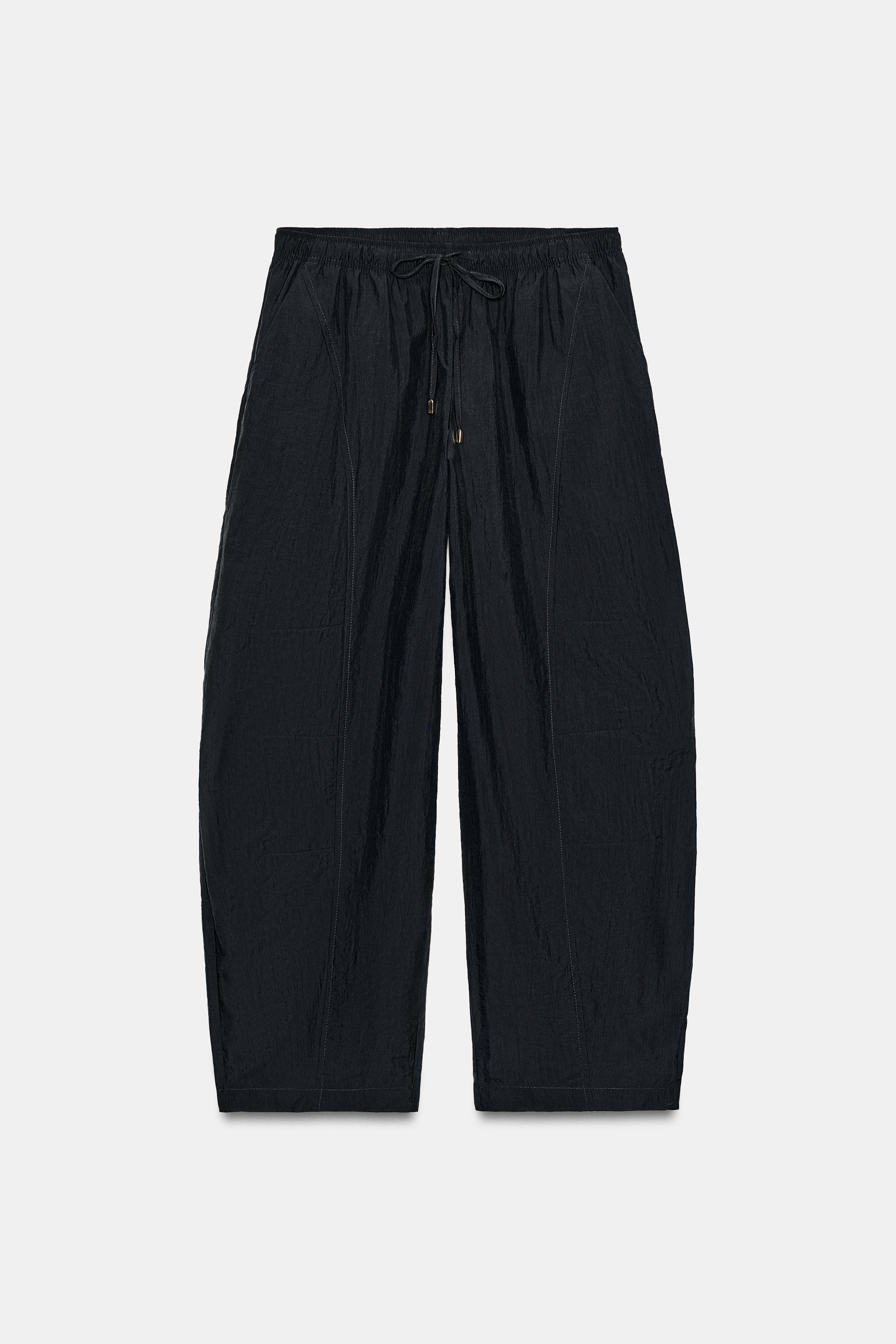 BARREL PANTS WITH ELASTIC WAIST by ZARA